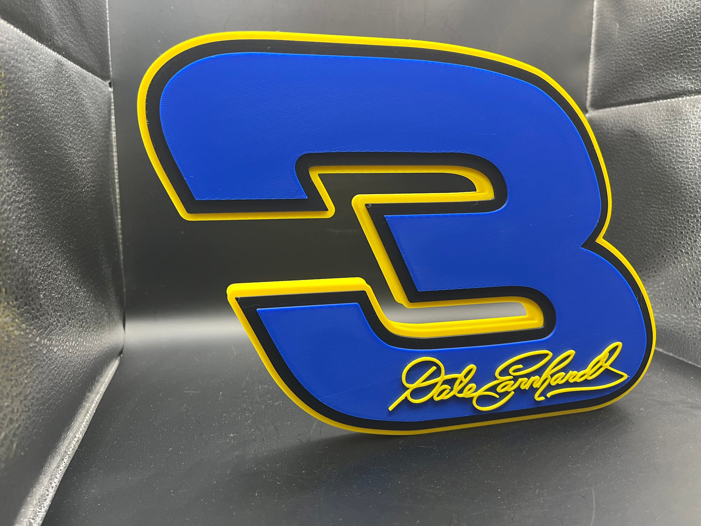 Dale Earnhardt Sr 3 Logo Sign Display | 3D Wall Desk Shelf Art - UNRIVAL3D