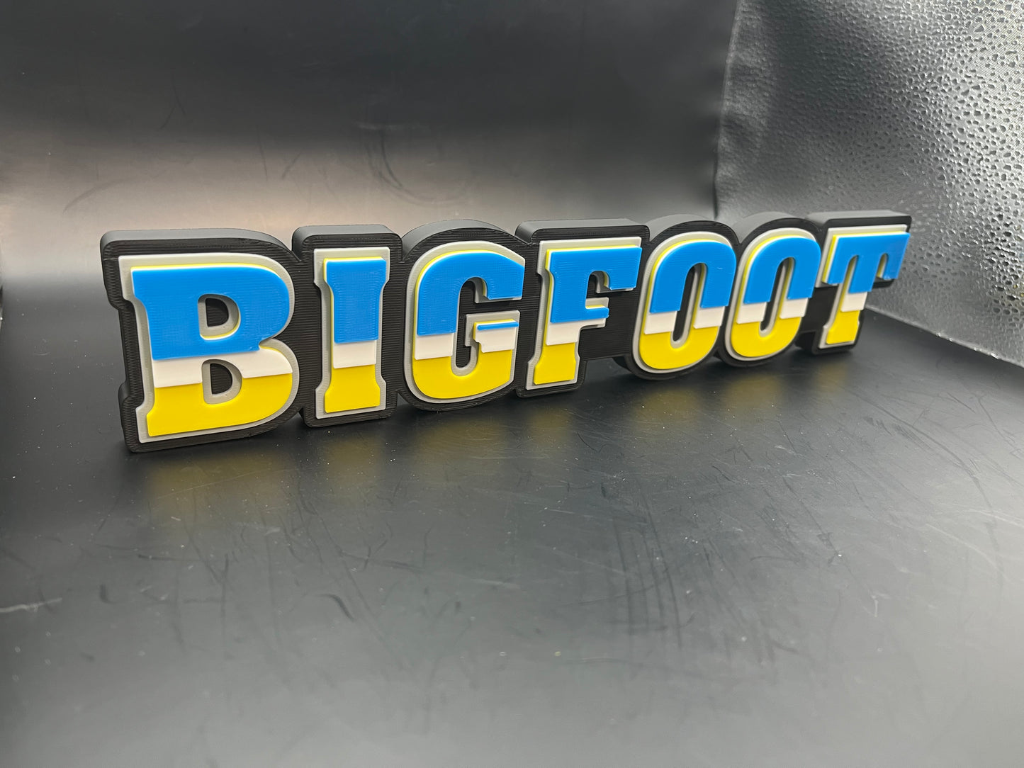 Bigfoot Monster Truck Logo Sign Display | 3D Wall Desk Shelf Art