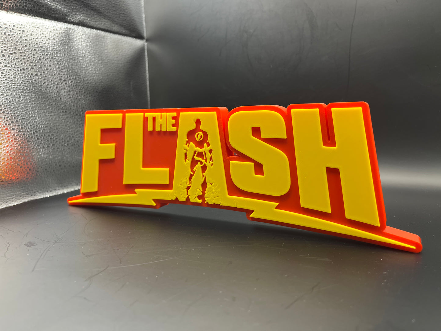 The Flash Logo Sign Display | 3D Wall Desk Shelf Art - UNRIVAL3D