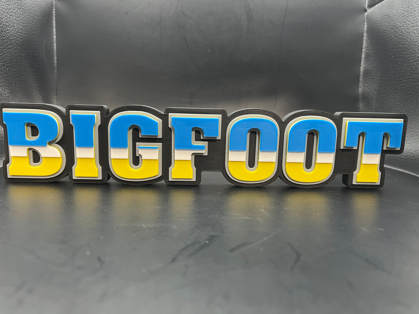 Bigfoot Monster Truck Logo Sign Display | 3D Wall Desk Shelf Art