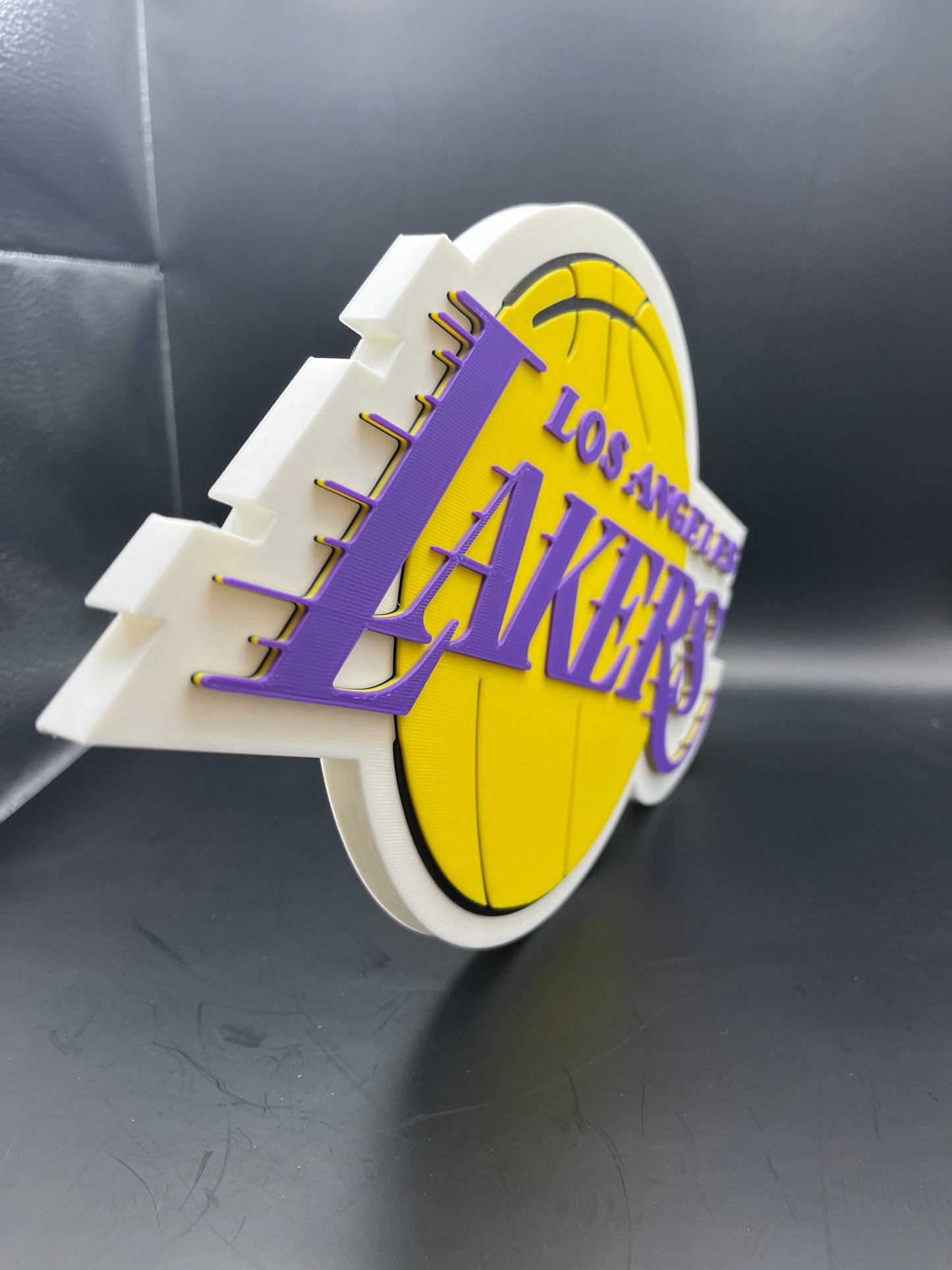 Los Angeles Lakers Logo Sign Display | 3D Wall Desk Shelf Art
