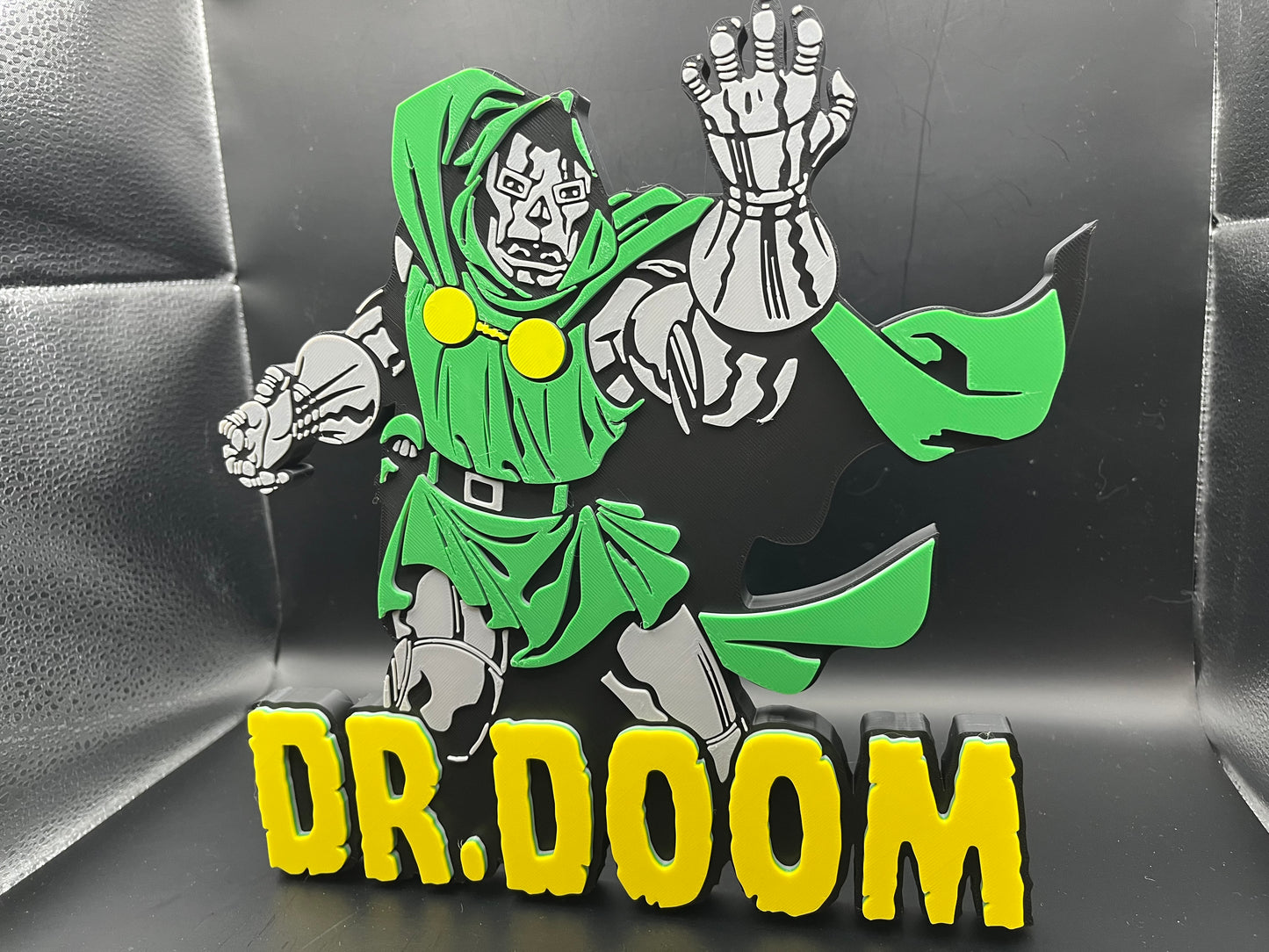 Dr. Doom Logo Sign Display | 3D Wall Desk Shelf Art - UNRIVAL3D