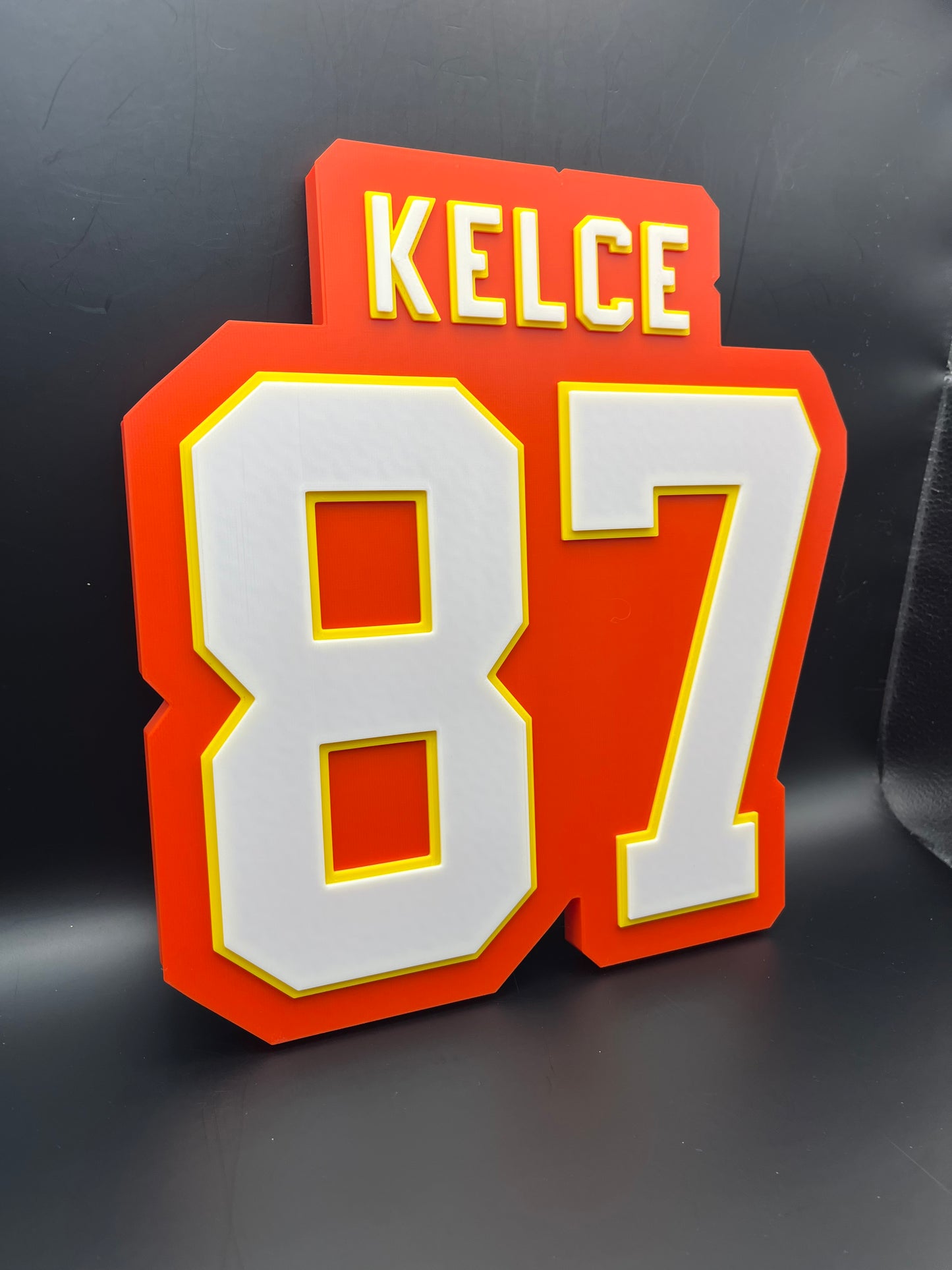 Travis Kelce 87 Logo Sign Display | 3D Wall Desk Shelf Art - UNRIVAL3D