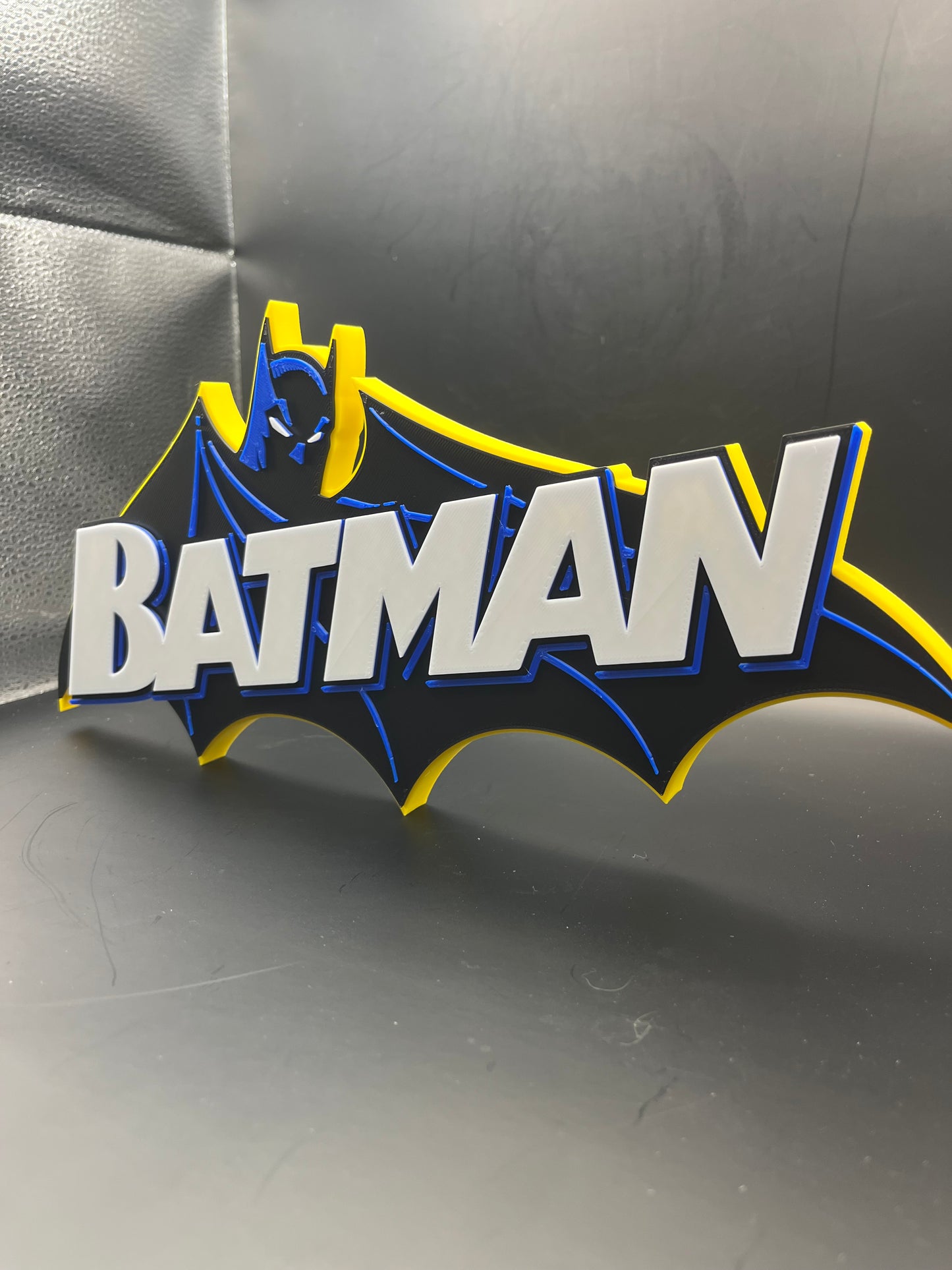 Batman Logo Sign Display | 3D Wall Desk Shelf Art - UNRIVAL3D