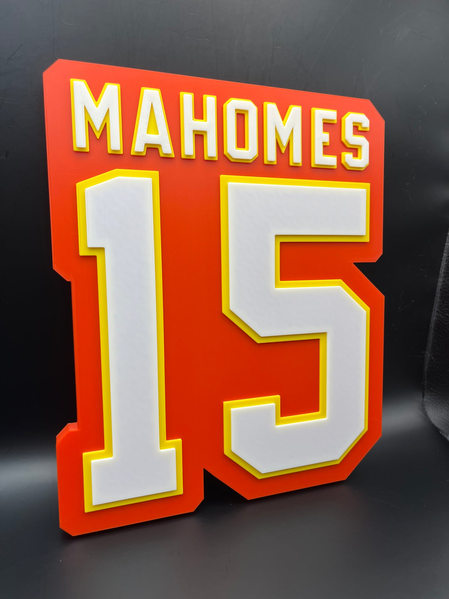 Patrick Mahomes 15 Logo Sign Display | 3D Wall Desk Shelf Art - UNRIVAL3D