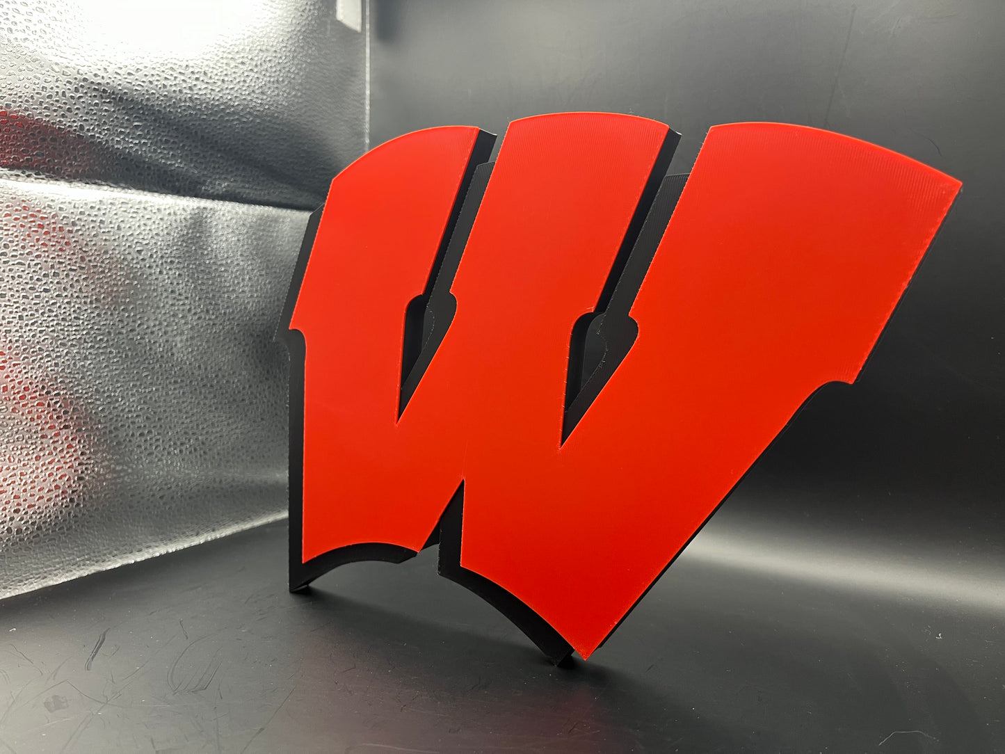 Wisconsin Badgers Logo Sign Display | 3D Wall Desk Shelf Art