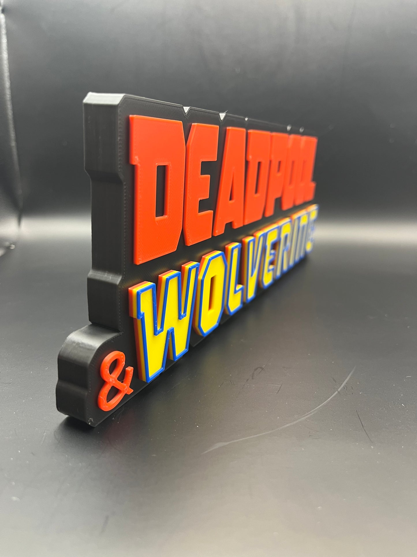 Deadpool & Wolverine Logo Sign Display | 3D Wall Desk Shelf Art - UNRIVAL3D