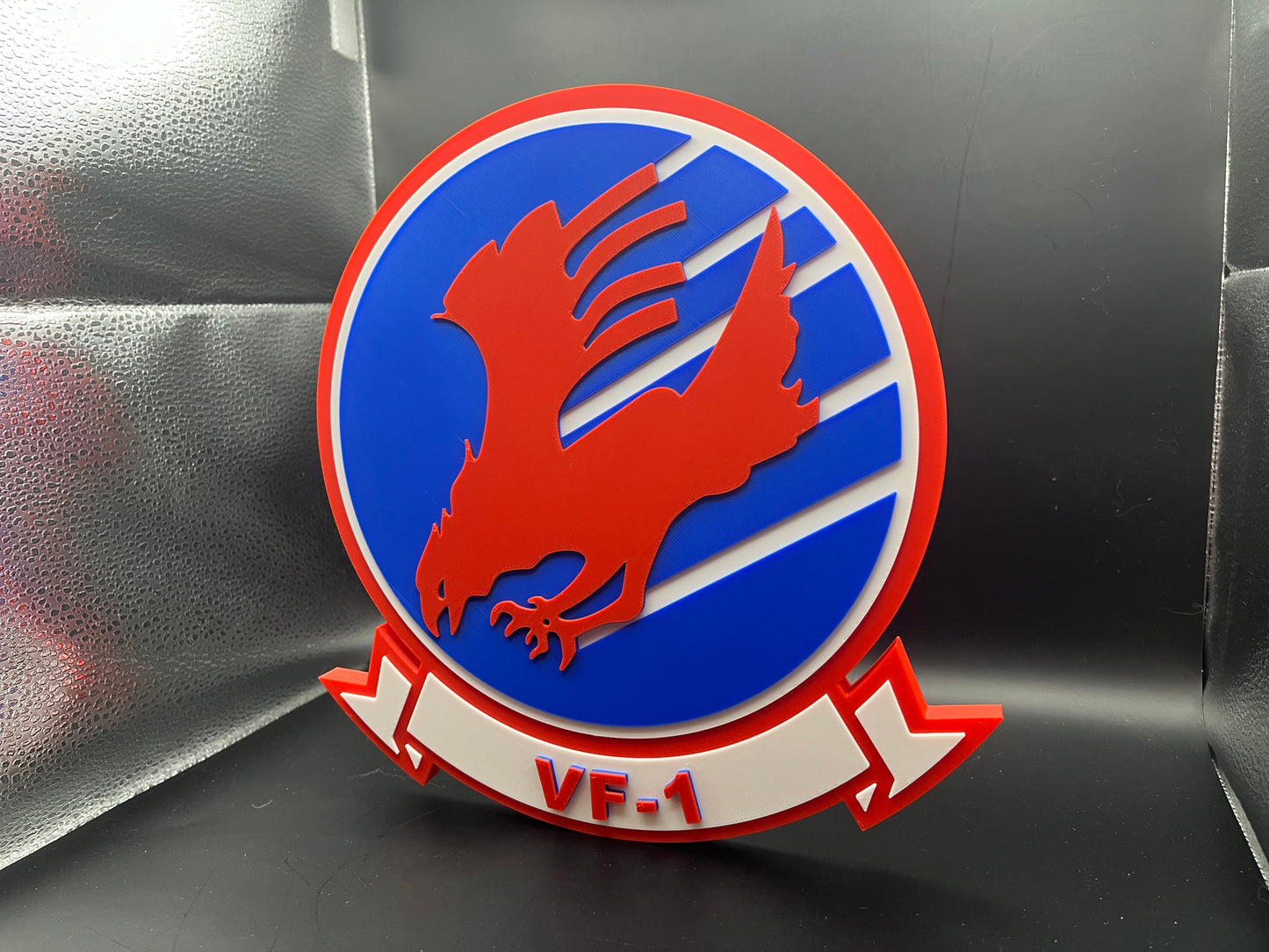 US Navy Squadron VF-1 Topgun Logo Sign Display | 3D Wall Desk Shelf Art - UNRIVAL3D