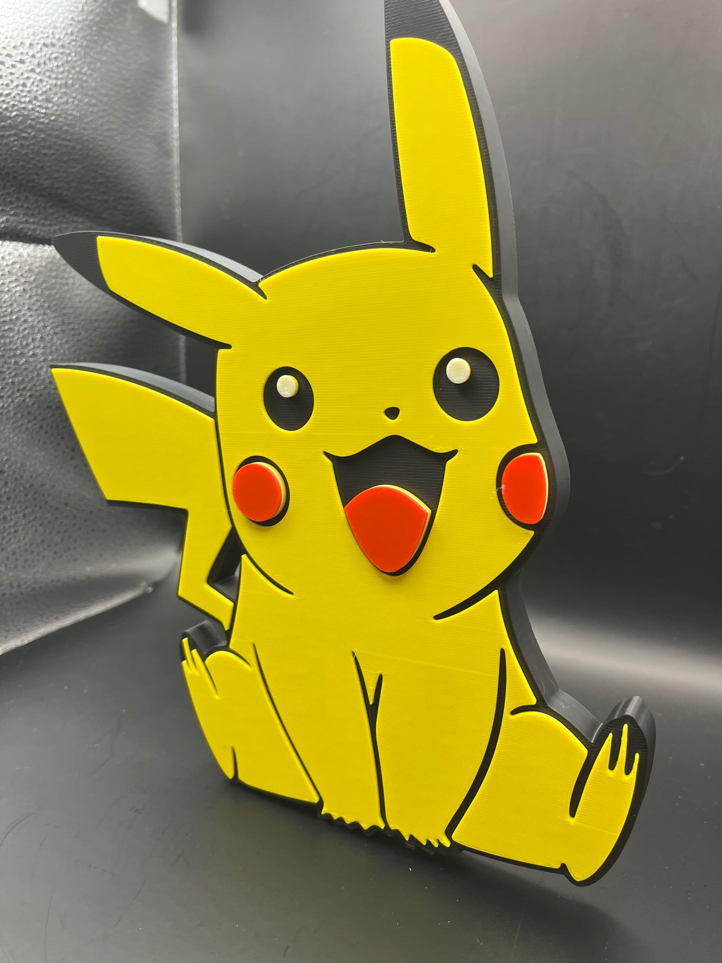 Pikachu Logo Sign Display | 3D Wall Desk Shelf Art - UNRIVAL3D