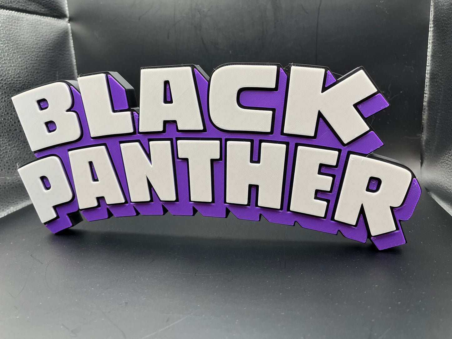 Black Panther Logo Sign Display | 3D Wall Desk Shelf Art - UNRIVAL3D