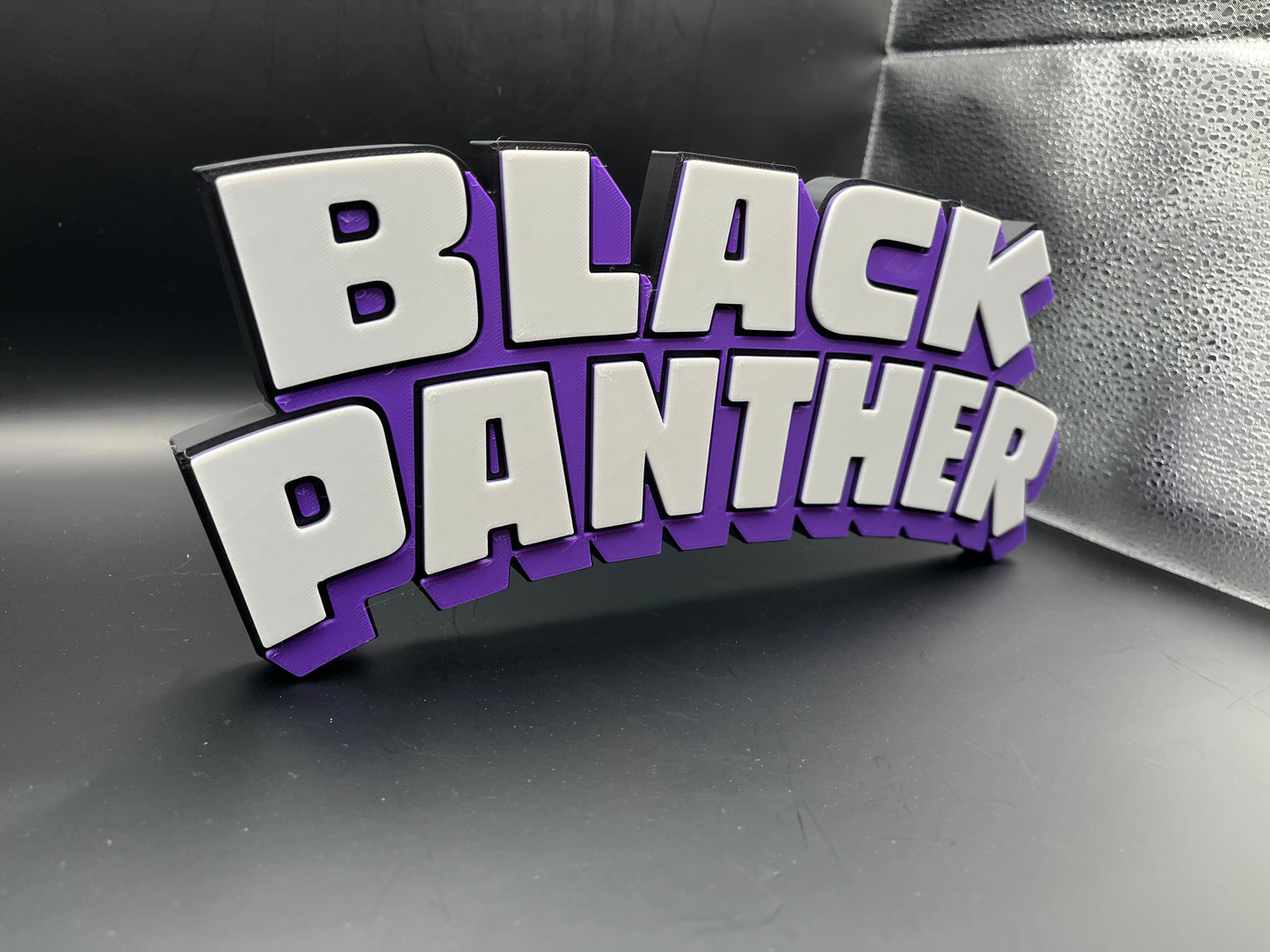 Black Panther Logo Sign Display | 3D Wall Desk Shelf Art - UNRIVAL3D
