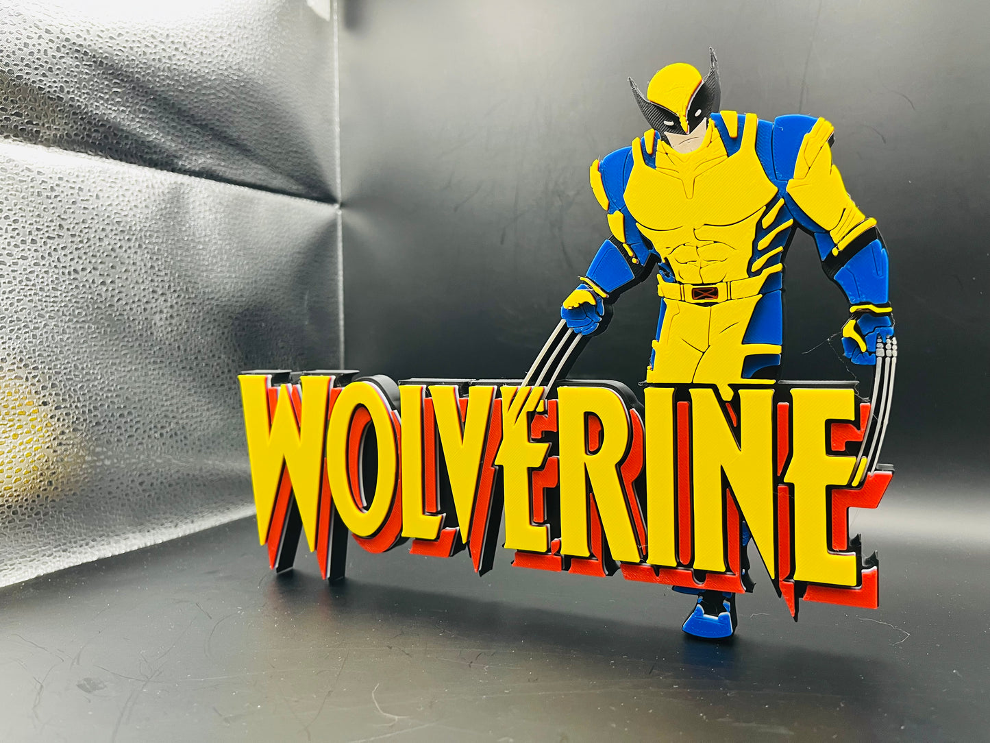 Wolverine Logo Sign Display | 3D Wall Desk Shelf Art - UNRIVAL3D