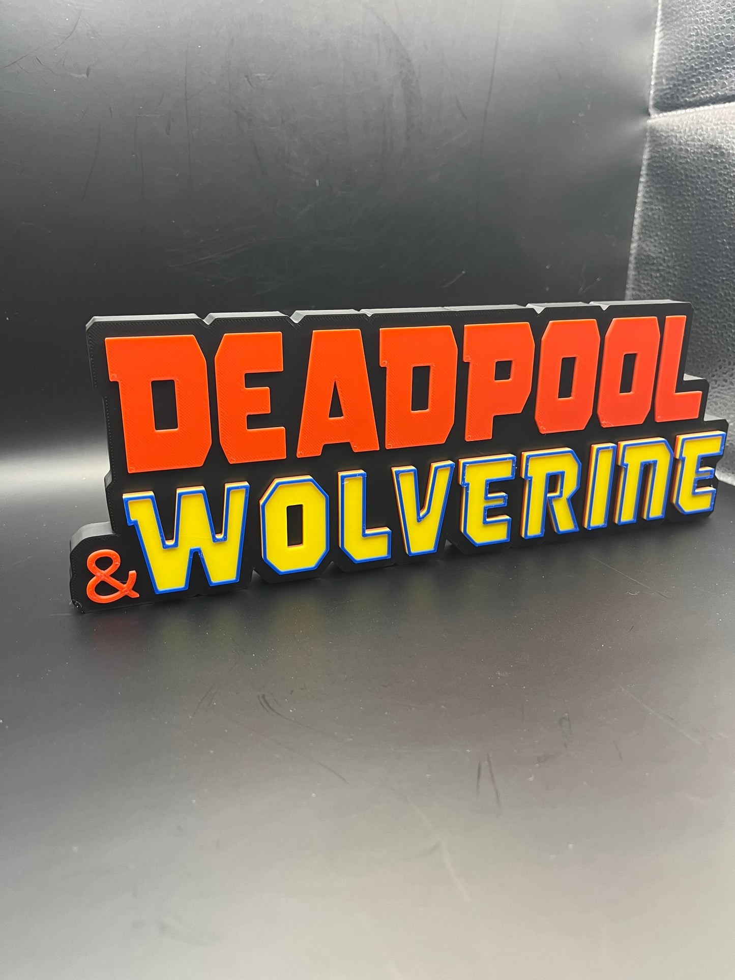 Deadpool & Wolverine Logo Sign Display | 3D Wall Desk Shelf Art - UNRIVAL3D