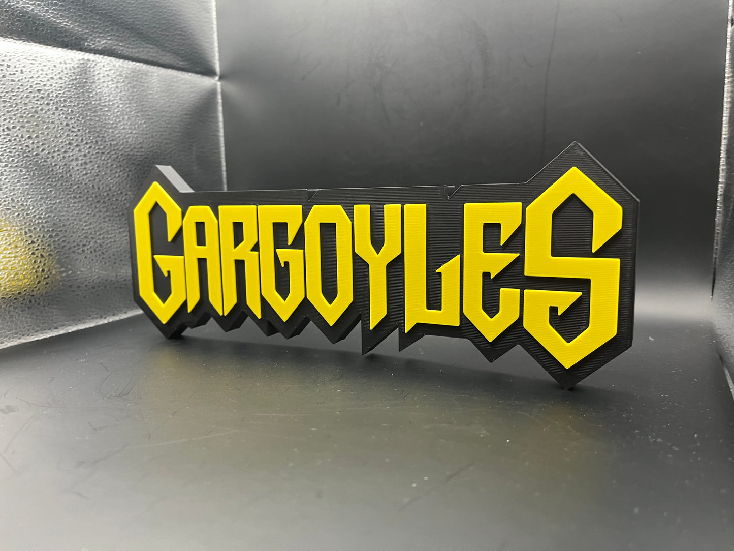 Gargoyles Logo Sign Display | 3D Wall Desk Shelf Art