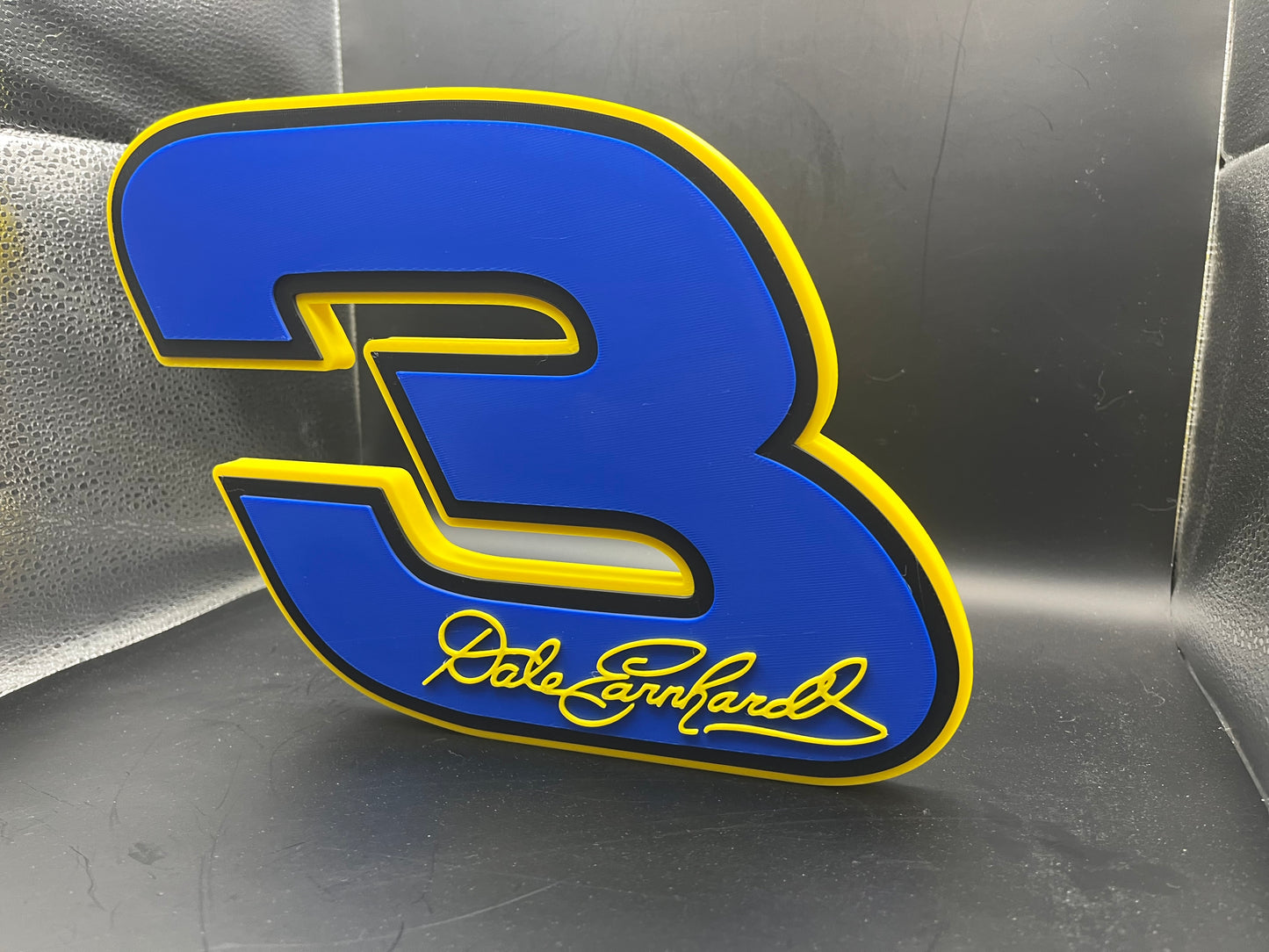 Dale Earnhardt Sr 3 Logo Sign Display | 3D Wall Desk Shelf Art - UNRIVAL3D