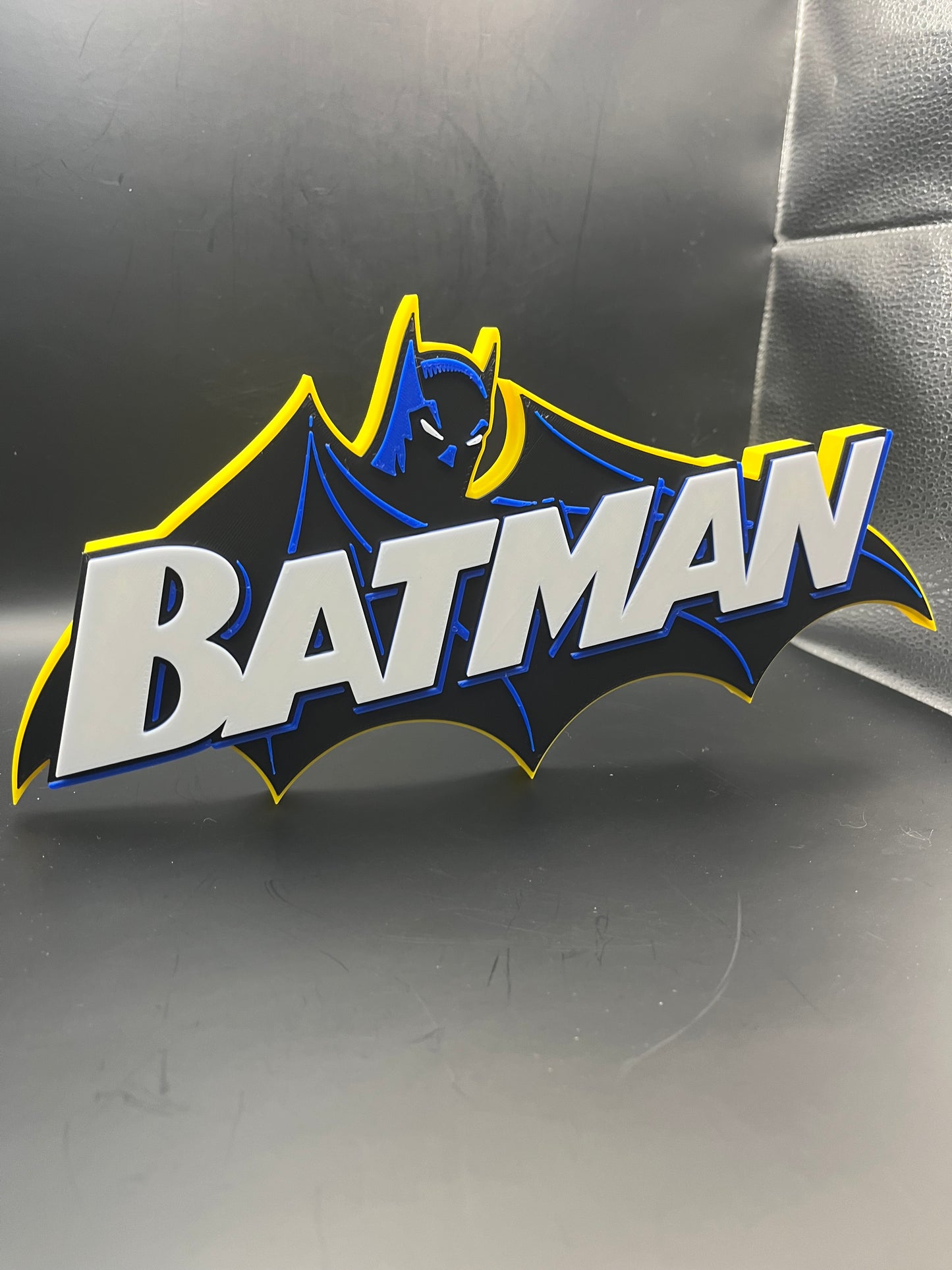 Batman Logo Sign Display | 3D Wall Desk Shelf Art - UNRIVAL3D