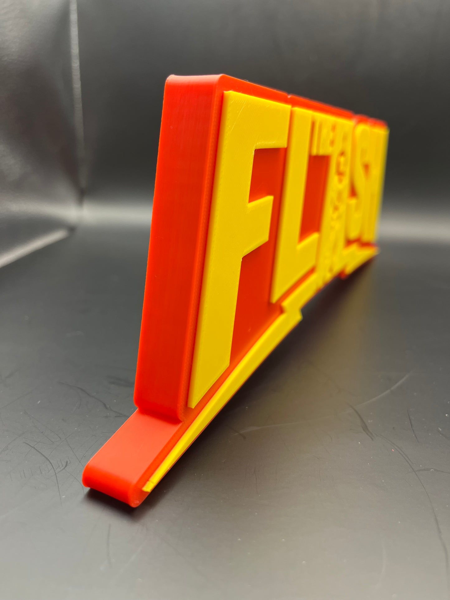 The Flash Logo Sign Display | 3D Wall Desk Shelf Art - UNRIVAL3D