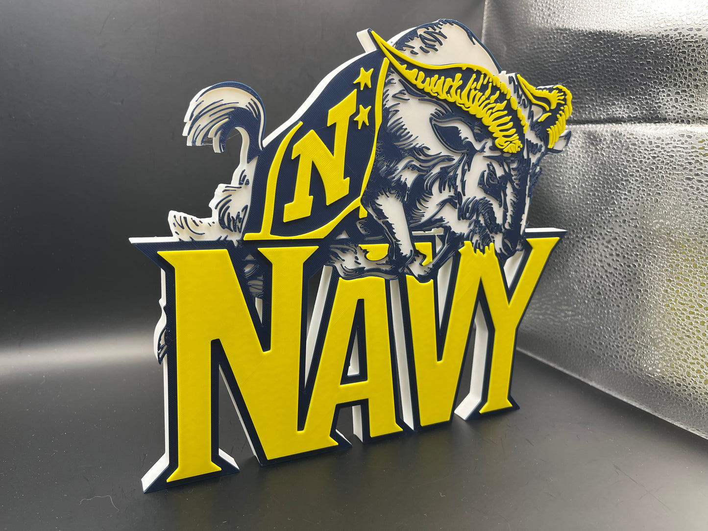 Navy Midshipmen Logo Sign Display | 3D Wall Desk Shelf Art - UNRIVAL3D