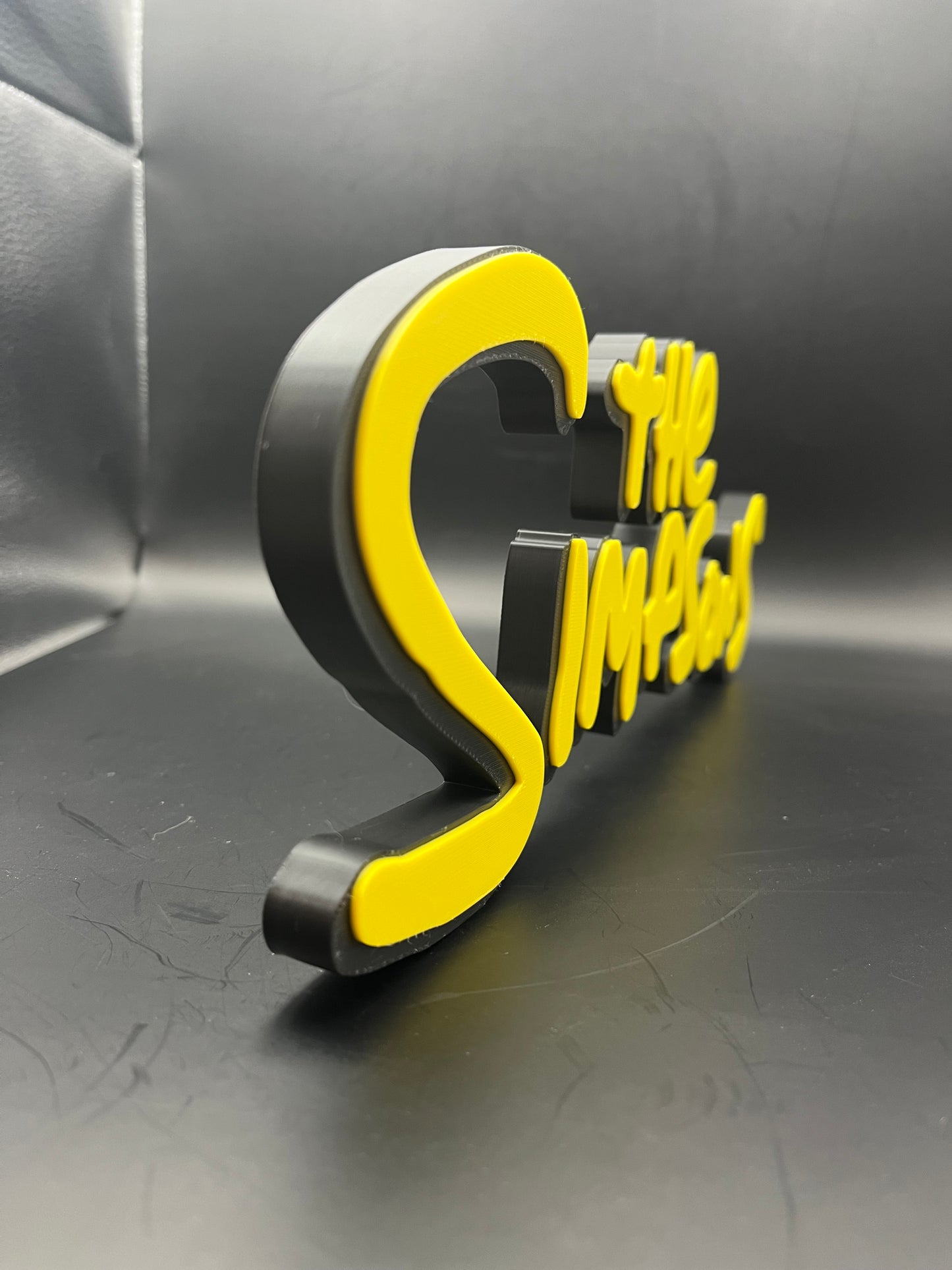 The Simpsons Logo Sign Display | 3D Wall Desk Shelf Art