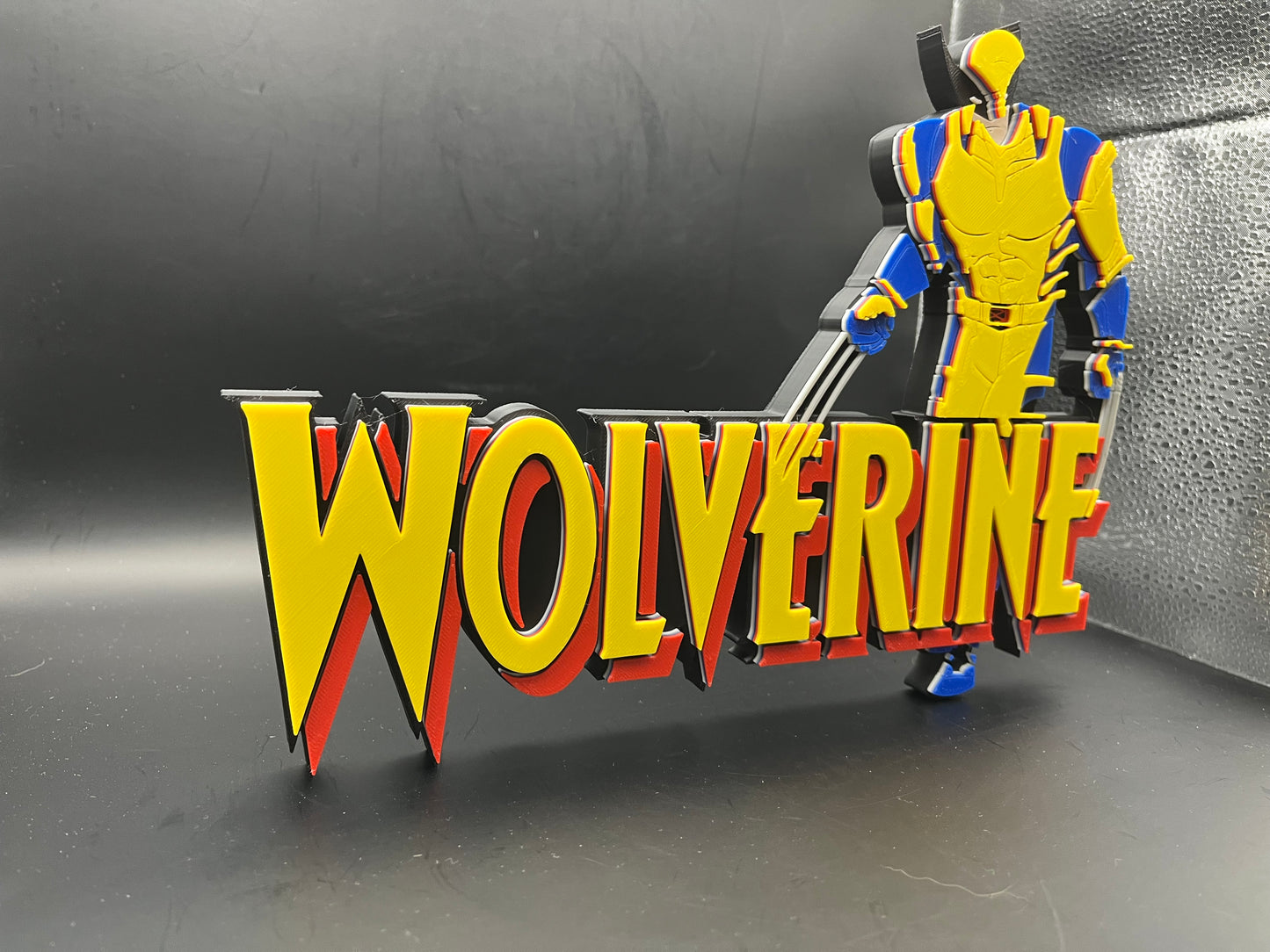 Wolverine Logo Sign Display | 3D Wall Desk Shelf Art - UNRIVAL3D