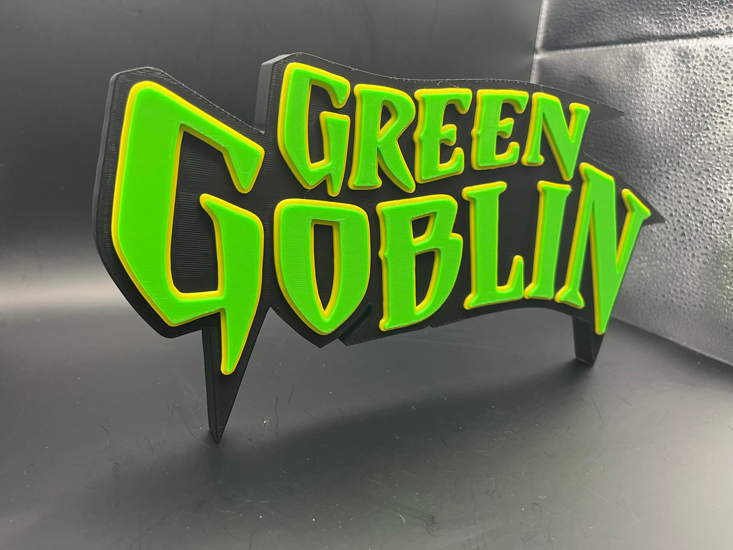 Green Goblin Logo Sign Display | 3D Wall Desk Shelf Art