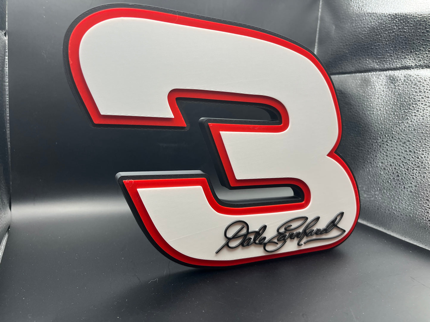 Dale Earnhardt Sr 3 Logo Sign Display | 3D Wall Desk Shelf Art - UNRIVAL3D