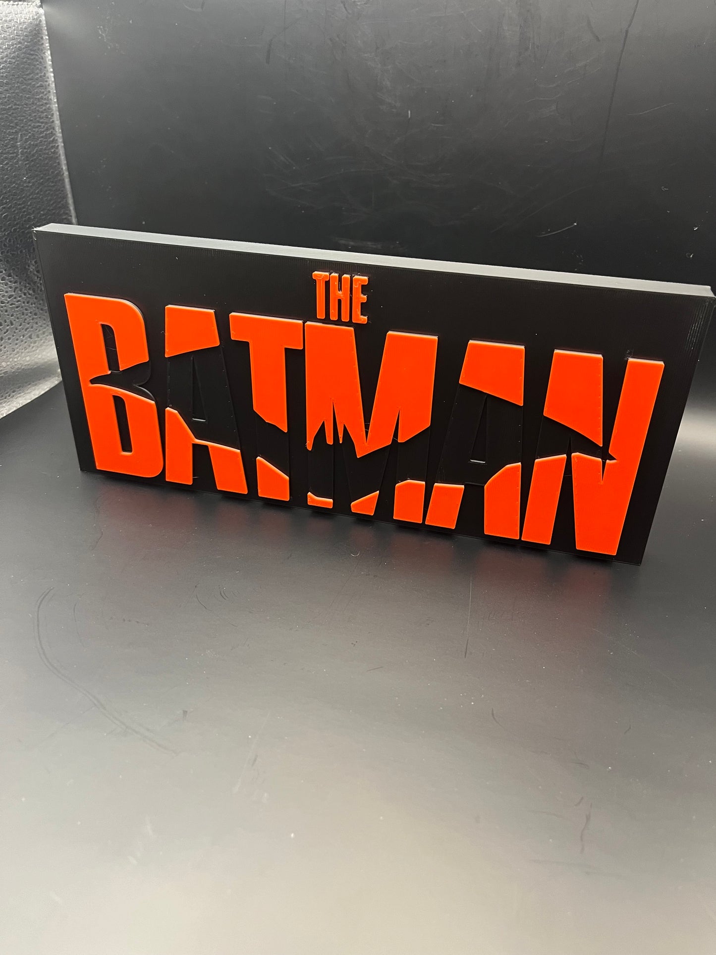The Batman Logo Sign Display | 3D Wall Desk Shelf Art - UNRIVAL3D