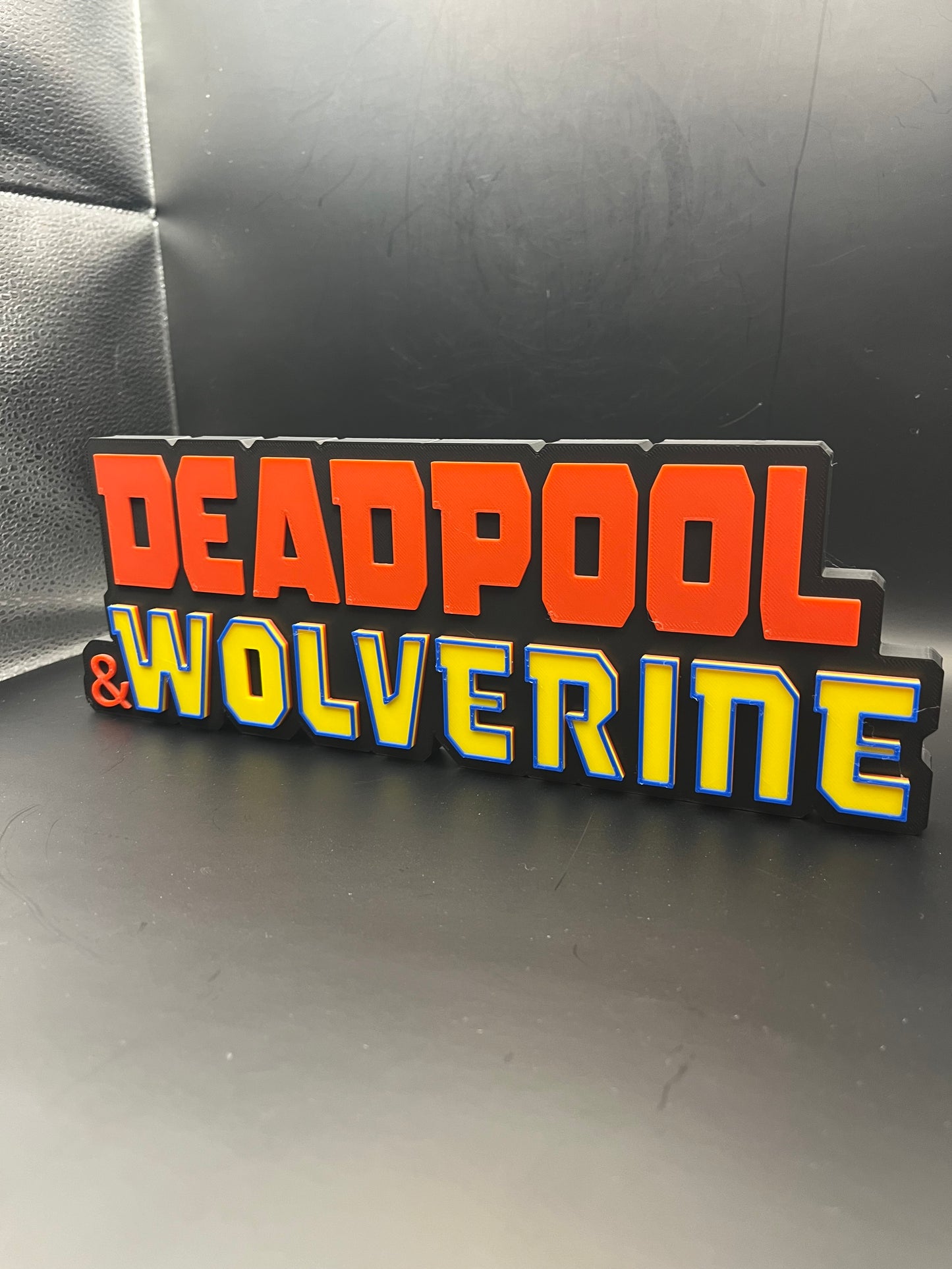 Deadpool & Wolverine Logo Sign Display | 3D Wall Desk Shelf Art - UNRIVAL3D