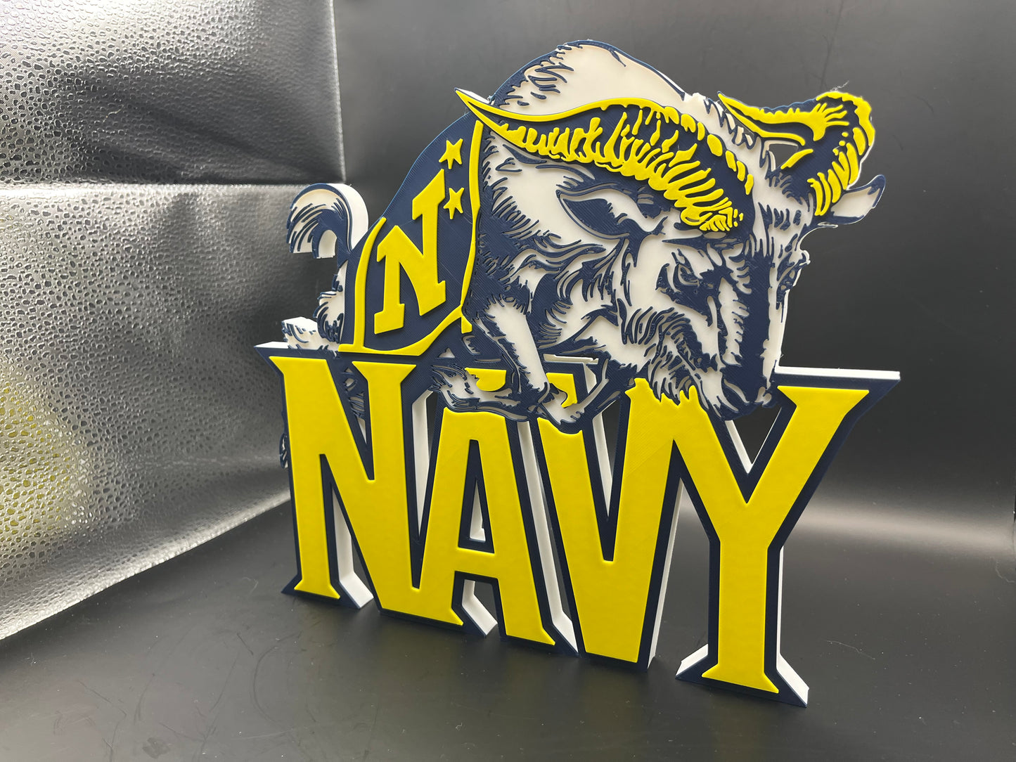 Navy Midshipmen Logo Sign Display | 3D Wall Desk Shelf Art - UNRIVAL3D