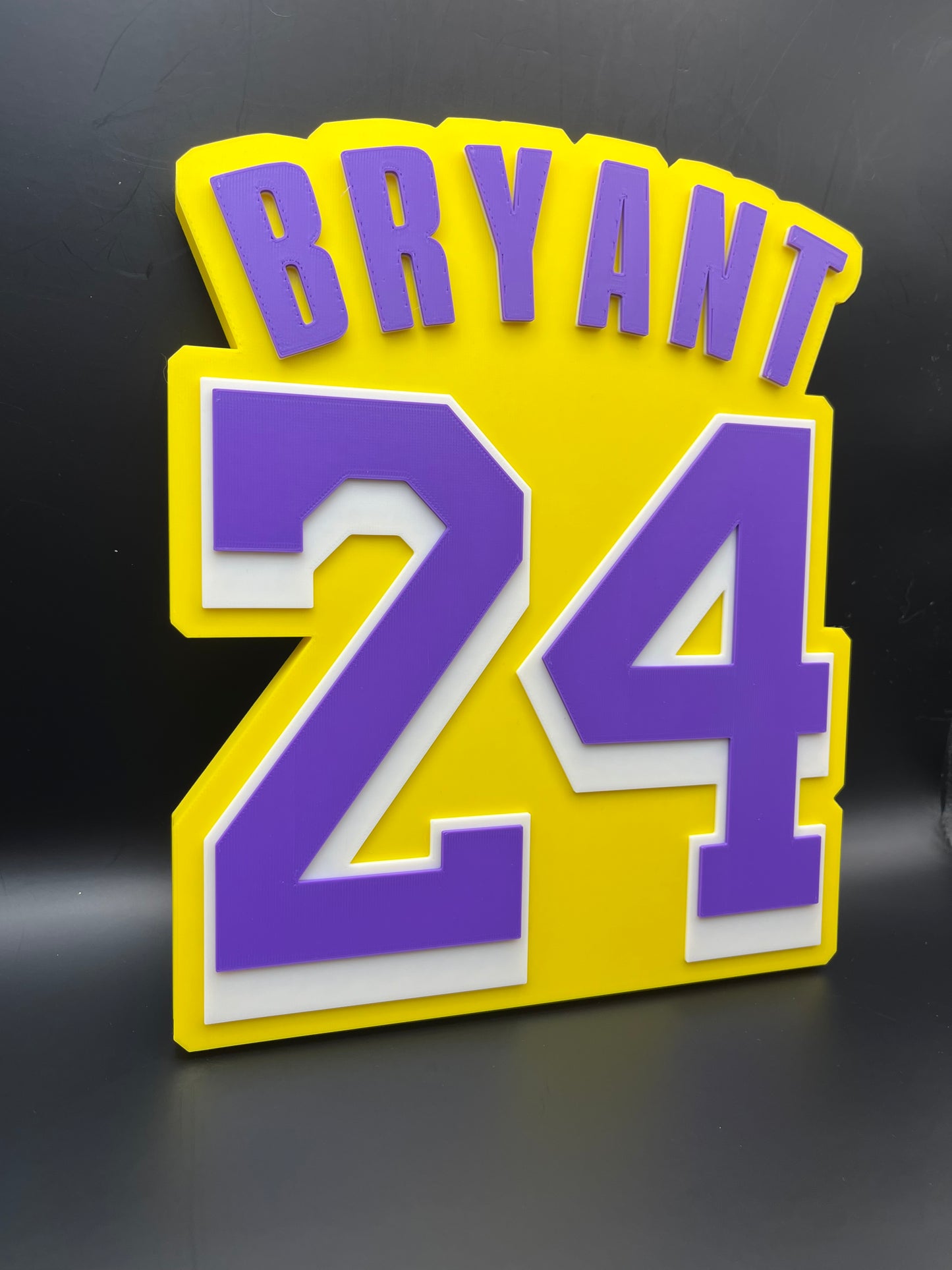 Kobe Bryant 24 Logo Sign Display | 3D Wall Desk Shelf Art - UNRIVAL3D