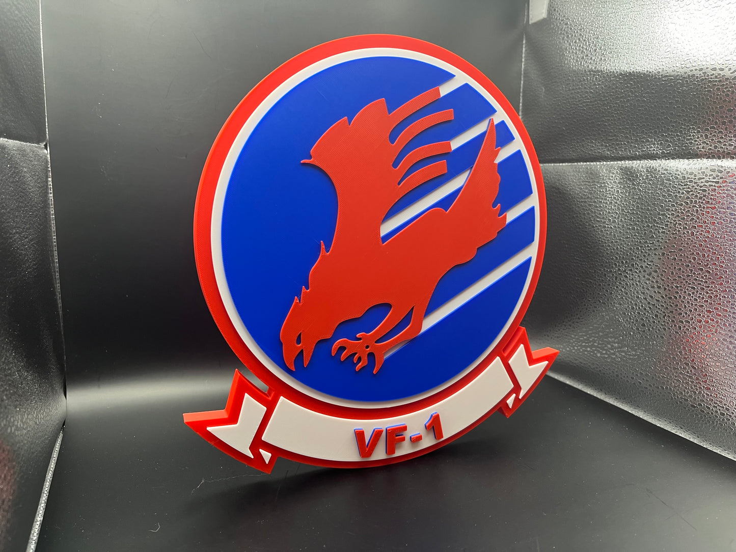 US Navy Squadron VF-1 Topgun Logo Sign Display | 3D Wall Desk Shelf Art - UNRIVAL3D