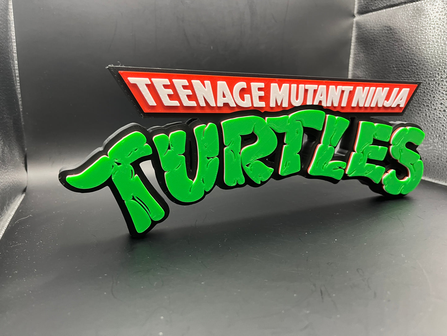 Teenage Mutant Ninja Turtles Logo Sign Display | 3D Wall Desk Shelf Art - UNRIVAL3D