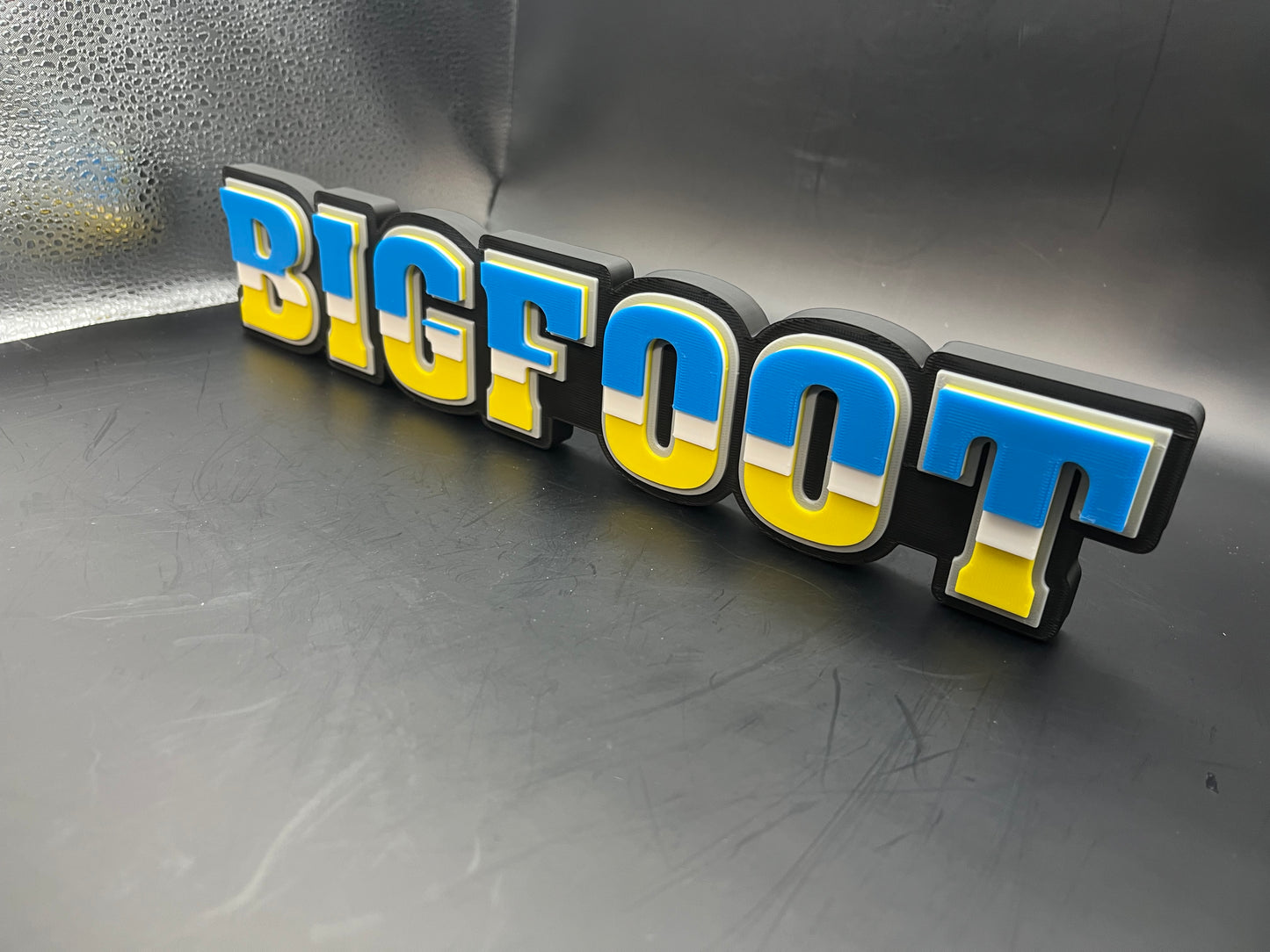 Bigfoot Monster Truck Logo Sign Display | 3D Wall Desk Shelf Art