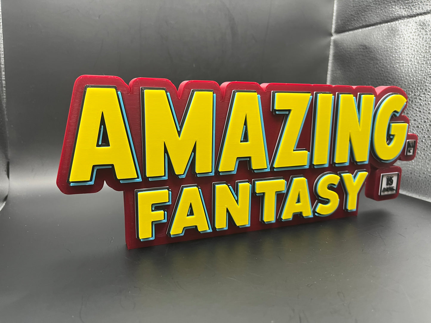 Spider-Man Amazing Fantasy 15 Title Logo Sign Display | 3D Wall Desk Shelf Art - UNRIVAL3D