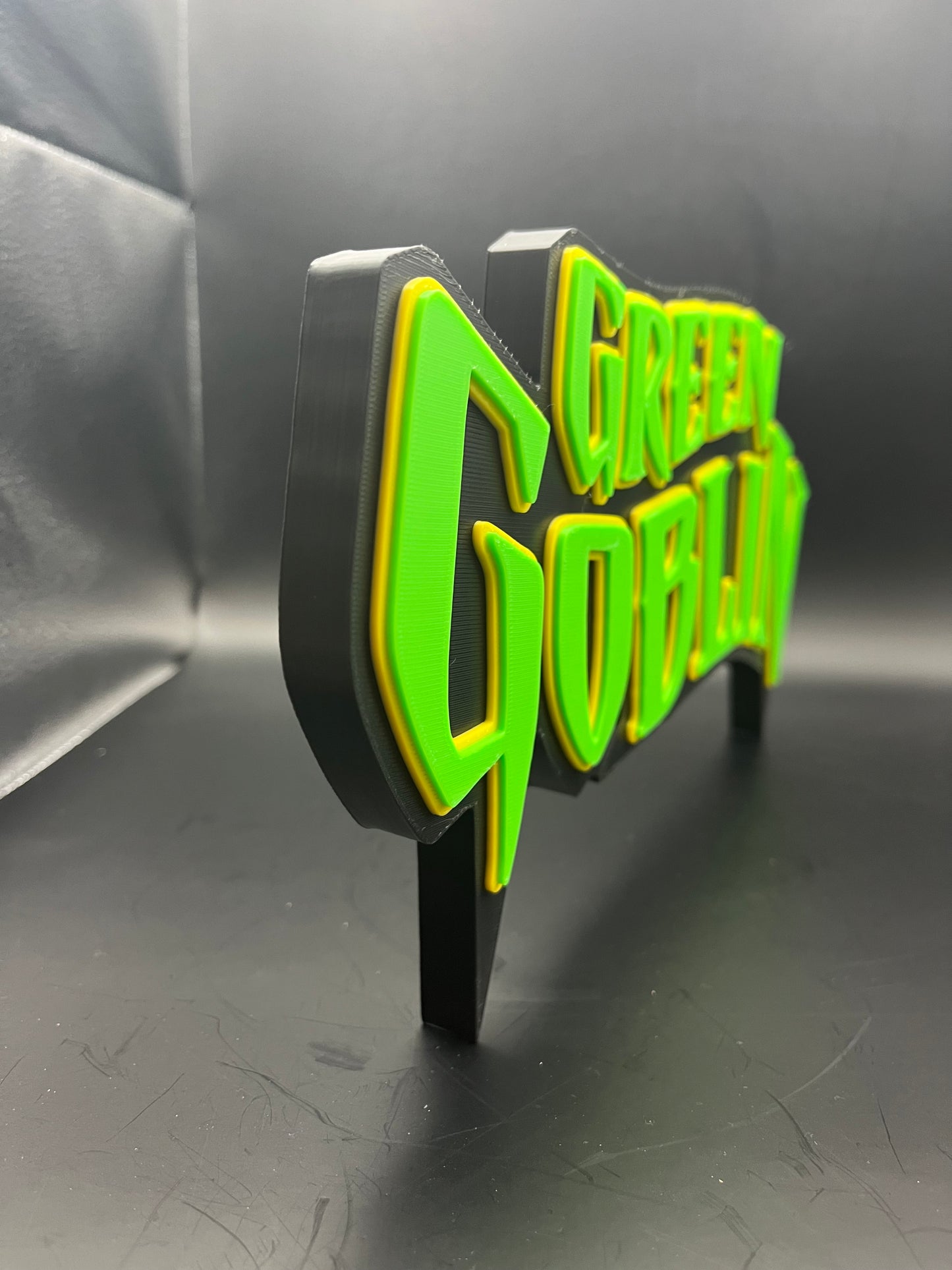 Green Goblin Logo Sign Display | 3D Wall Desk Shelf Art