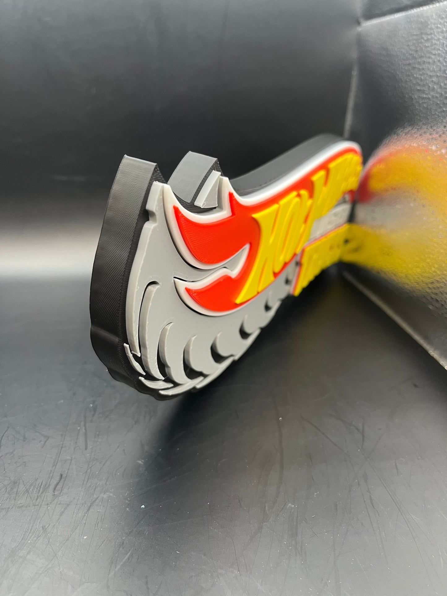 Hot Wheels Monster Trucks Logo Sign Display | 3D Wall Desk Shelf Art