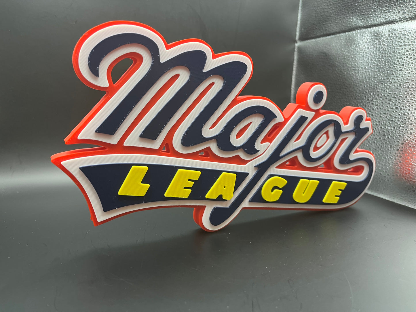 Major League Movie Logo Sign Display | 3D Wall Desk Shelf Art