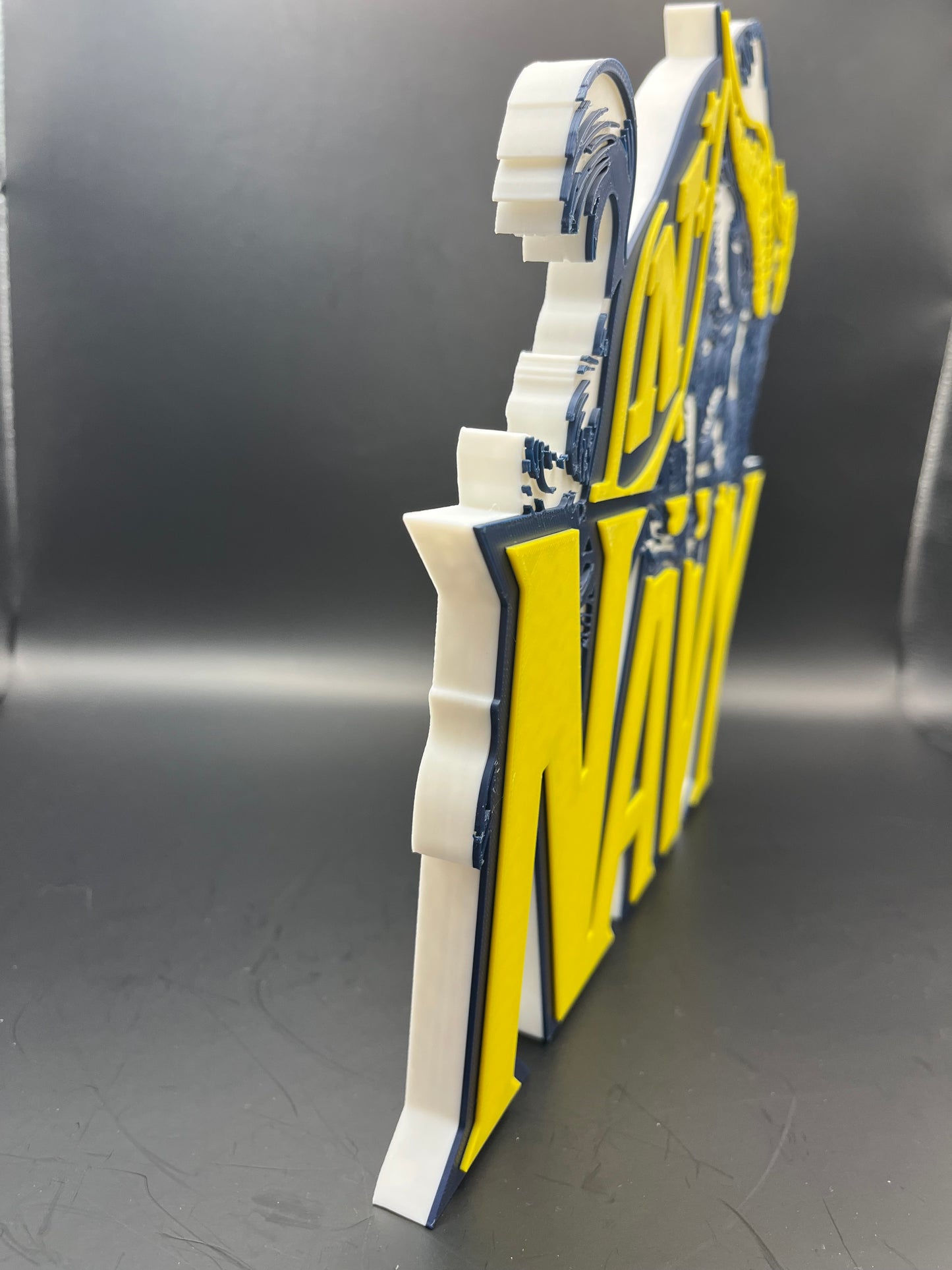Navy Midshipmen Logo Sign Display | 3D Wall Desk Shelf Art - UNRIVAL3D