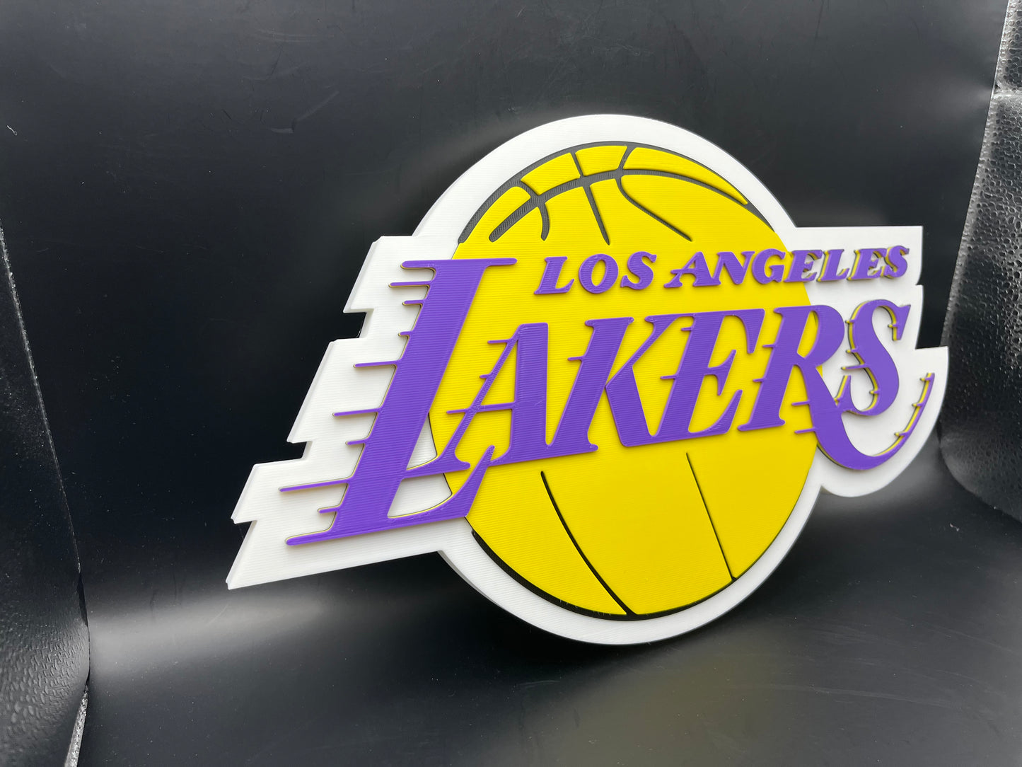 Los Angeles Lakers Logo Sign Display | 3D Wall Desk Shelf Art