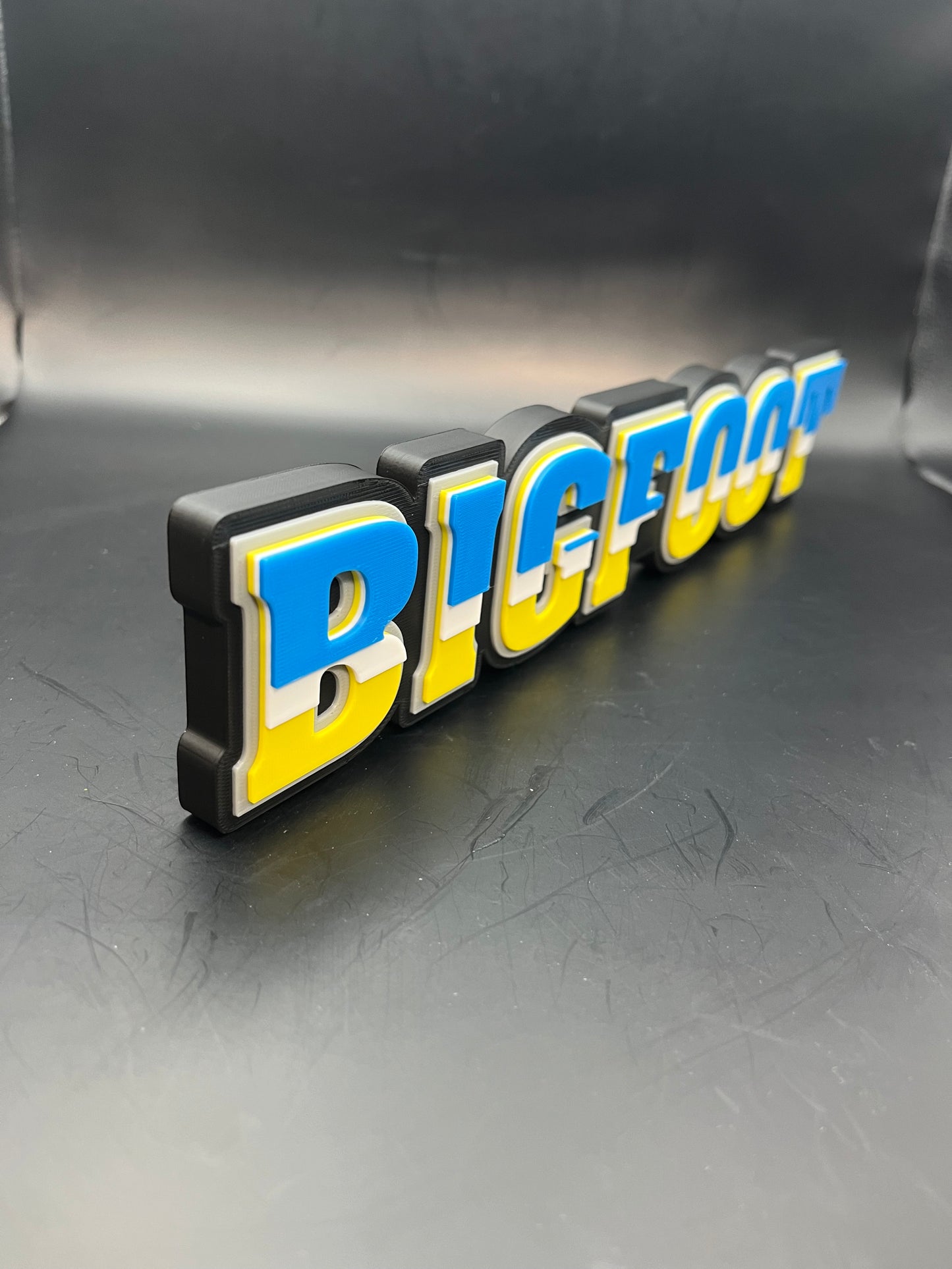 Bigfoot Monster Truck Logo Sign Display | 3D Wall Desk Shelf Art