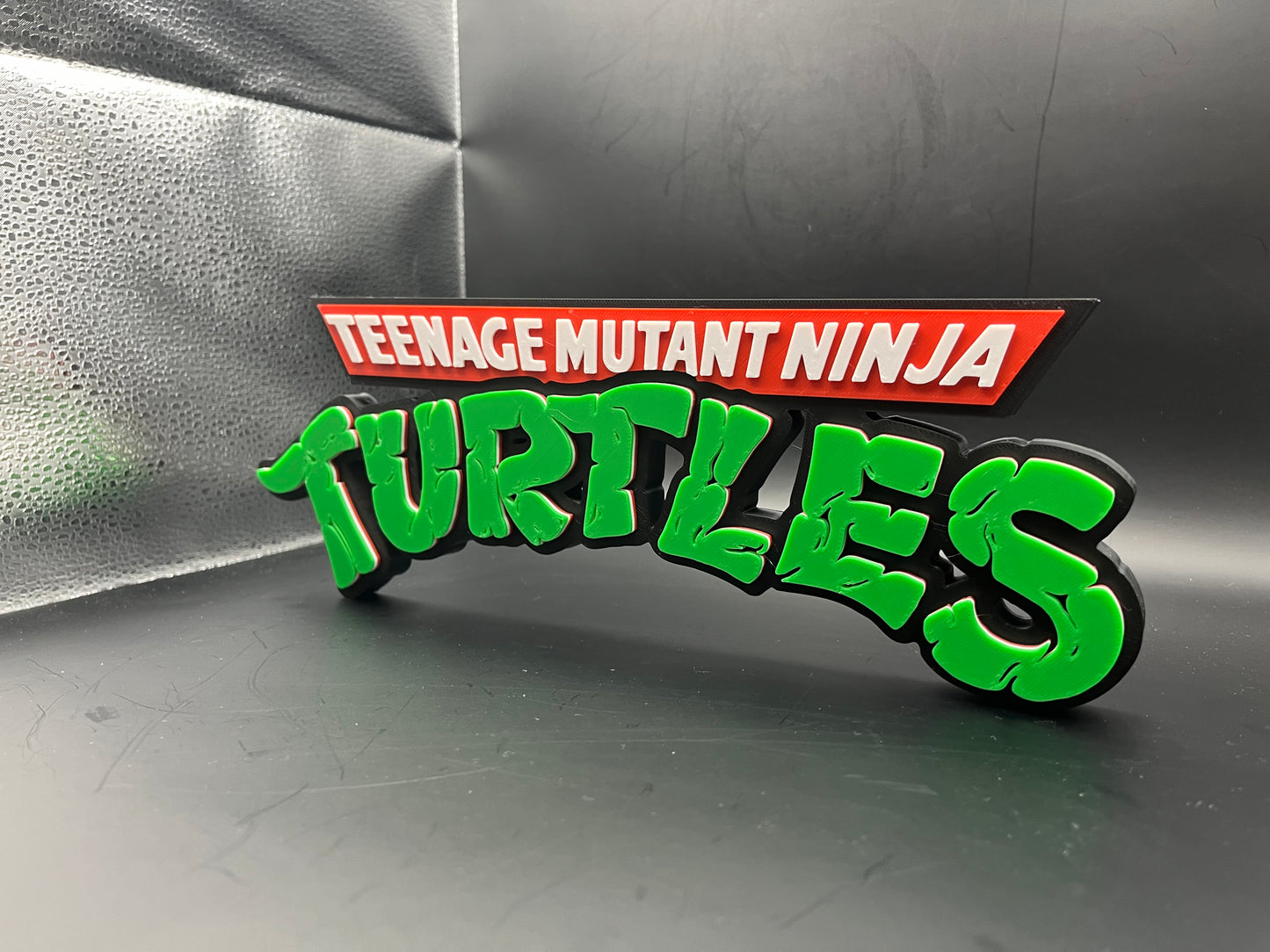 Teenage Mutant Ninja Turtles Logo Sign Display | 3D Wall Desk Shelf Art - UNRIVAL3D