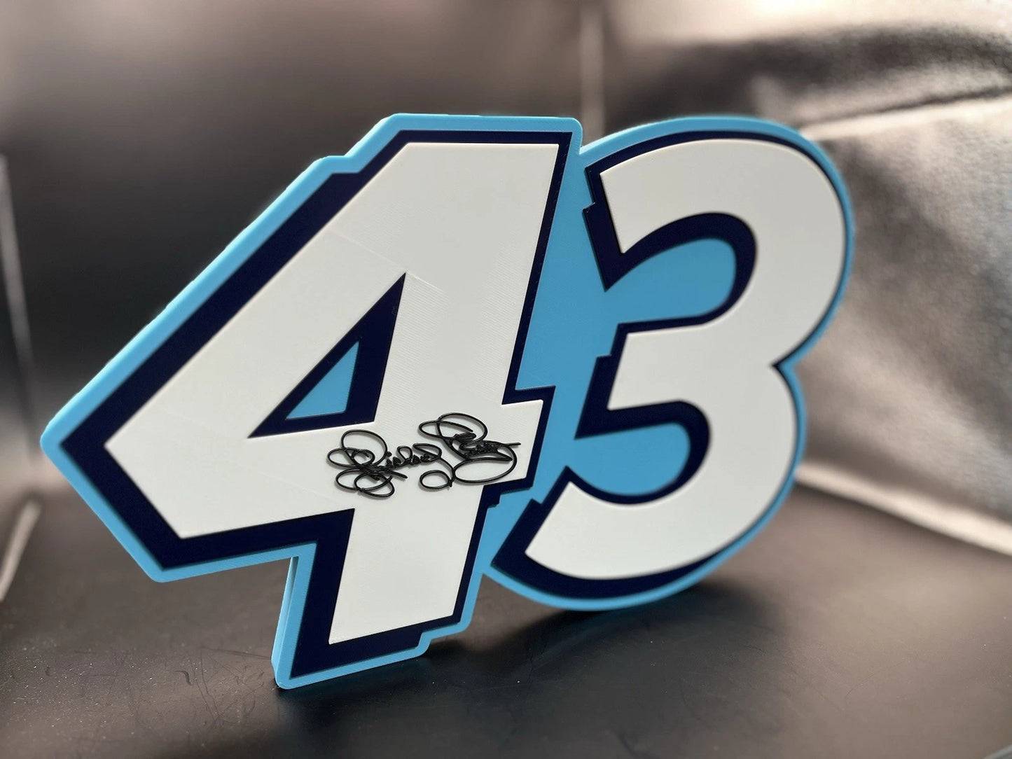 Richard Petty 43 Logo Sign Display | 3D Wall Desk Shelf Art