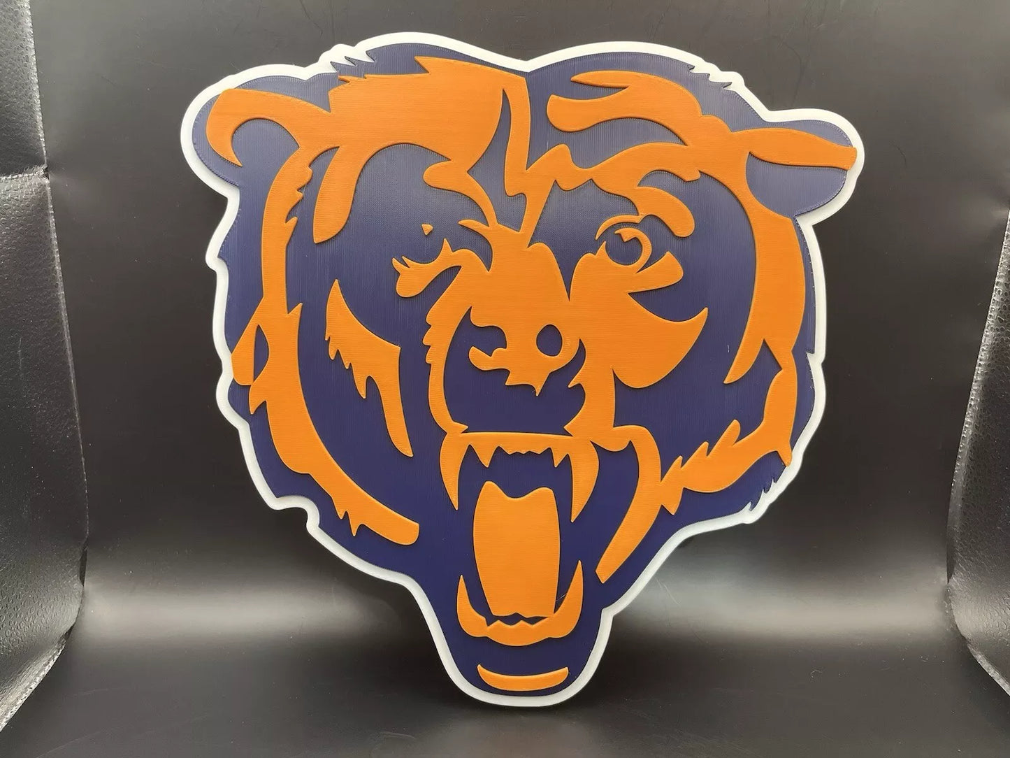 Chicago Bears Logo Sign Display | 3D Wall Desk Shelf Art