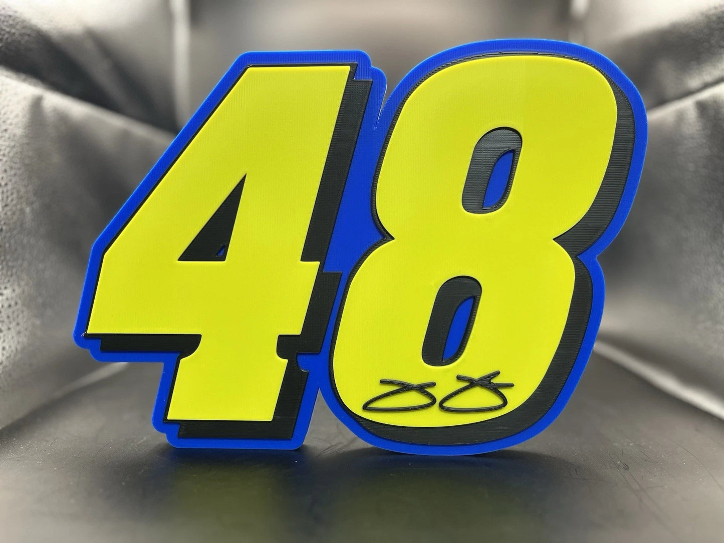 Jimmie Johnson 48 Logo Sign Display | 3D Wall Desk Shelf Art