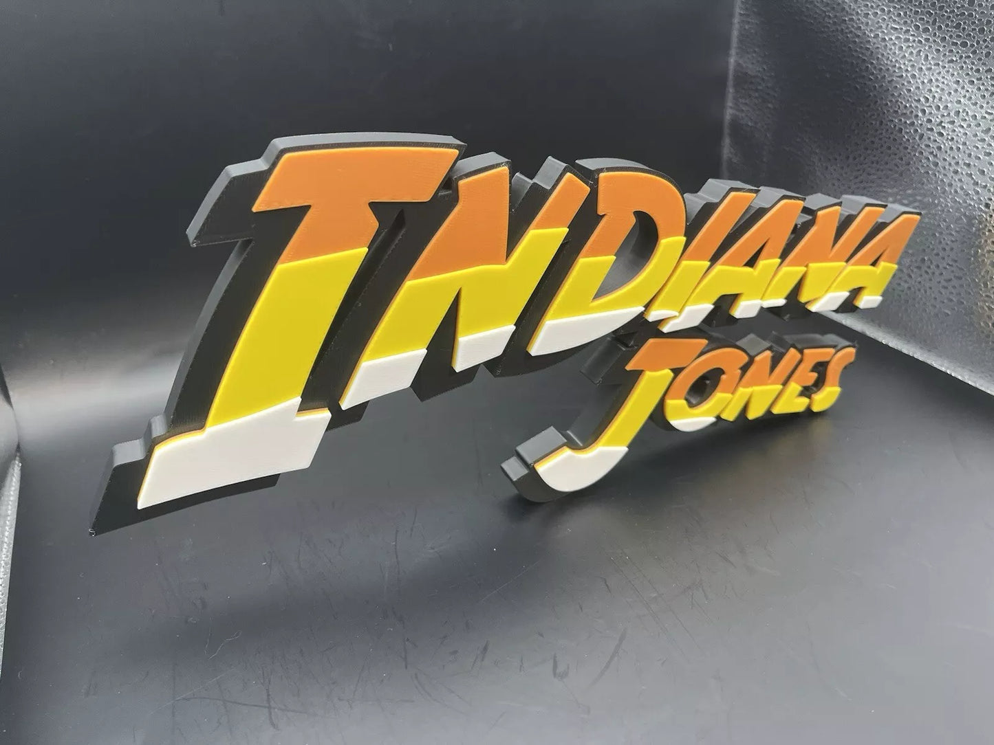 Indiana Jones Logo Sign Display | 3D Wall Desk Shelf Art