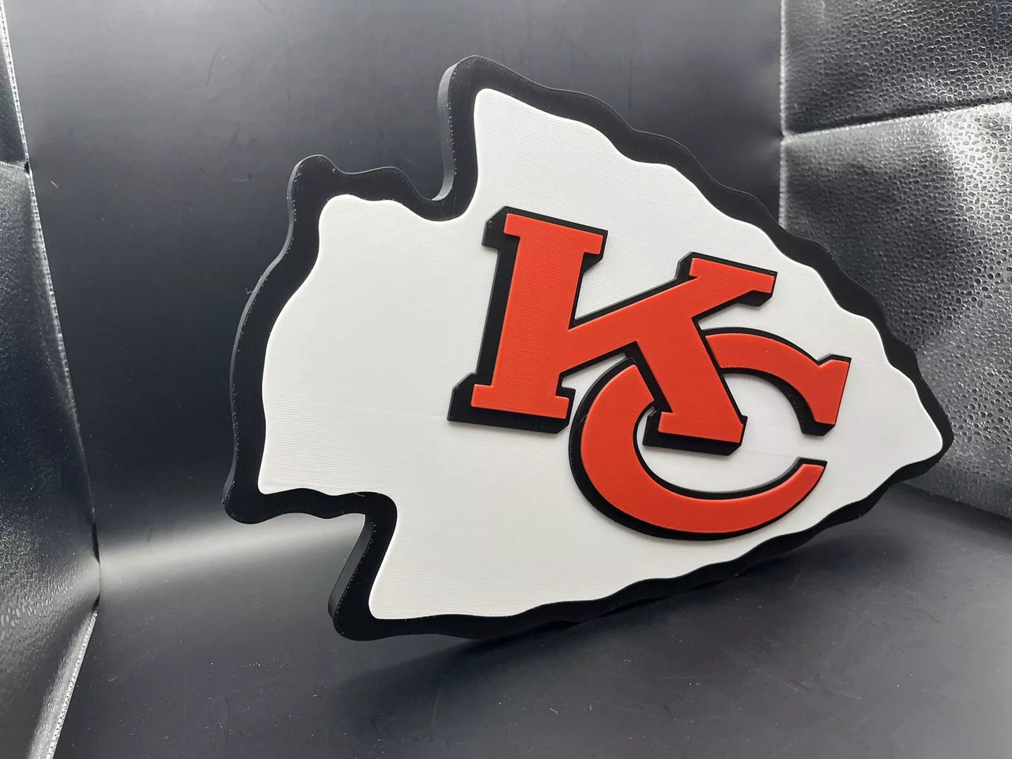 Kansas City Chiefs Logo Sign Display | 3D Wall Desk Shelf Art