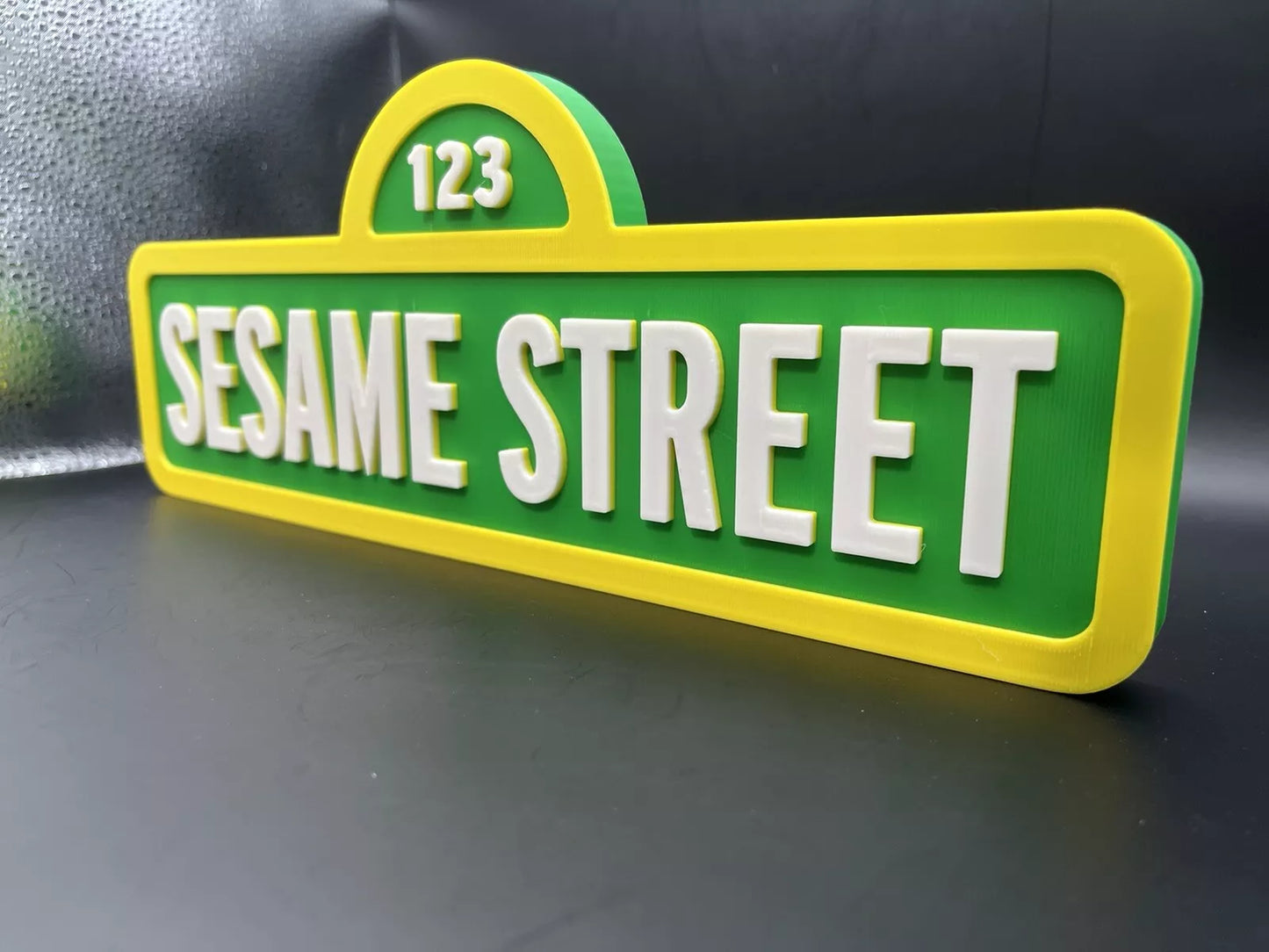 Sesame Street Logo Sign Display | 3D Wall Desk Shelf Art