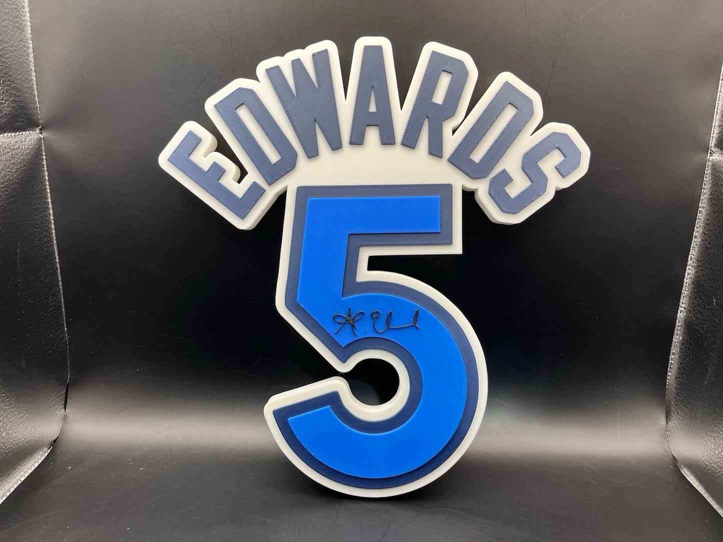 Anthony Edwards 5 Logo Sign Display | 3D Wall Desk Shelf Art