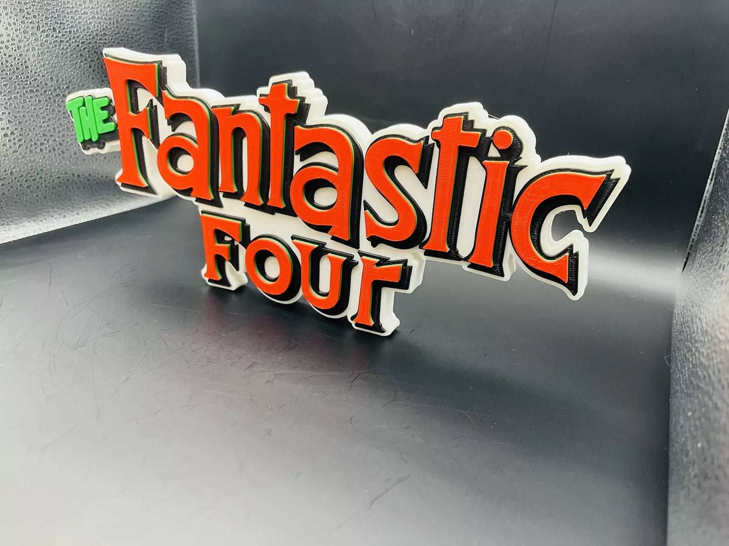 The Fantastic Four Logo Sign Display | 3D Wall Desk Shelf Art