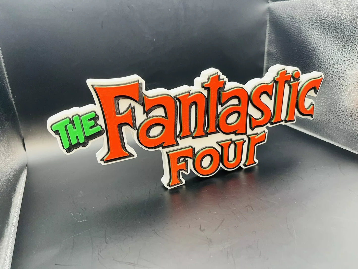 The Fantastic Four Logo Sign Display | 3D Wall Desk Shelf Art